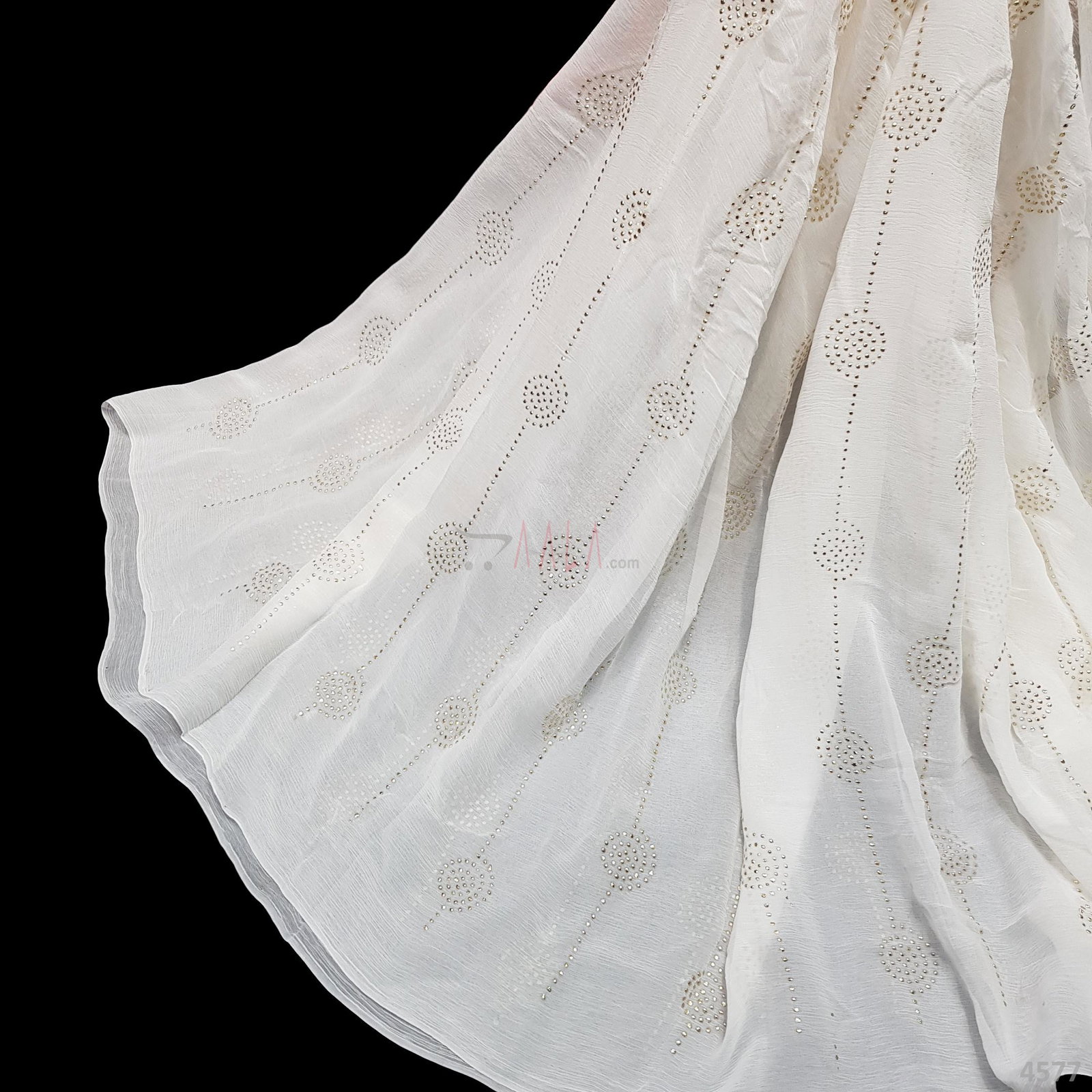 Mukaish Chiffon Viscose 44 Inches Dyeable Per Metre 