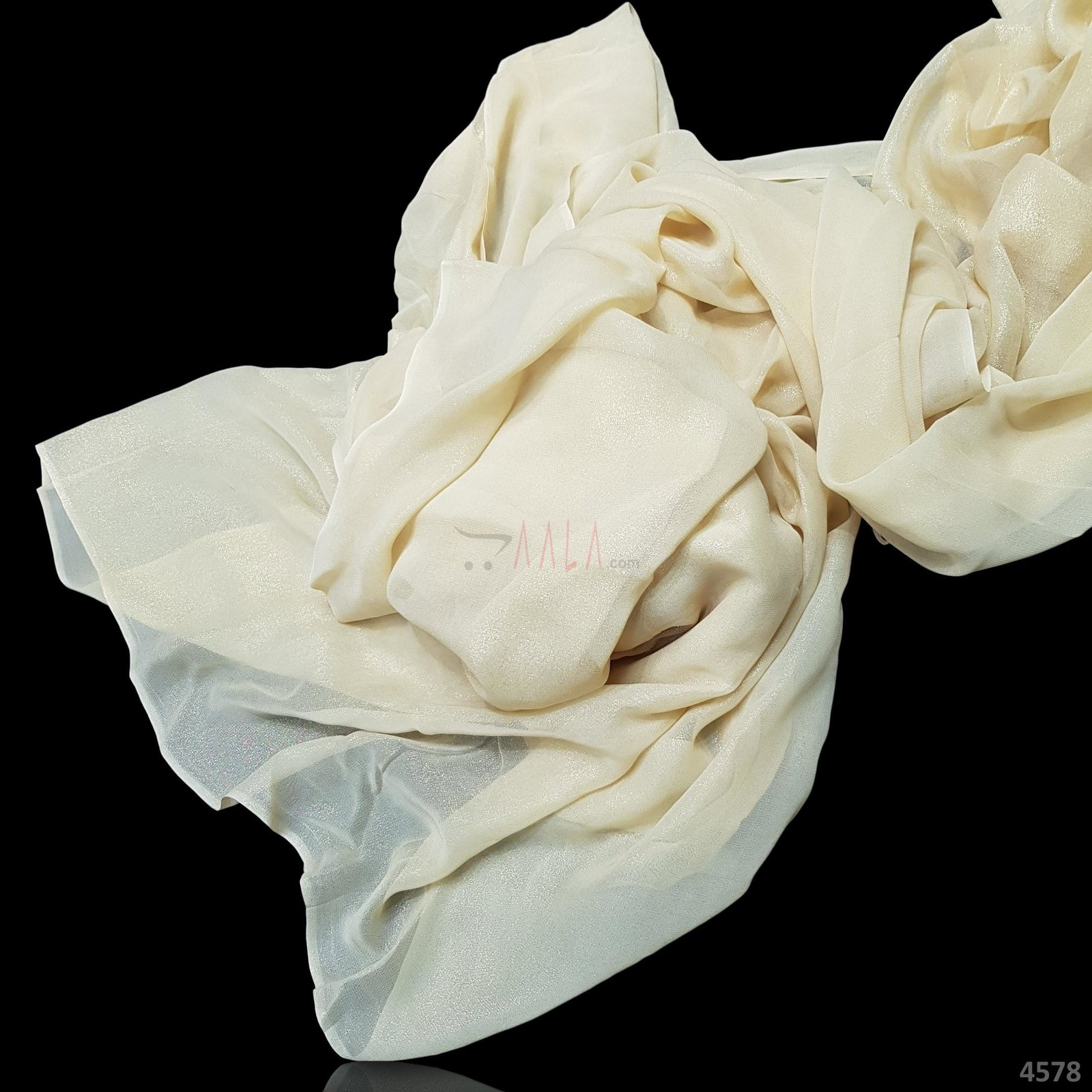 Gold Foil Georgette Viscose 44 Inches Dyed Per Metre 