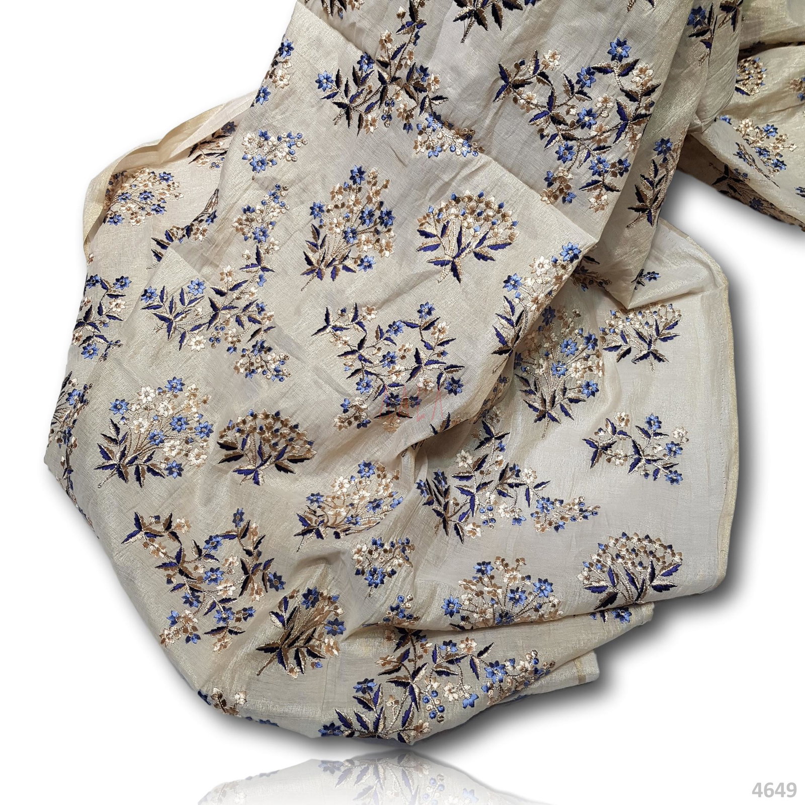 Embroidered Banarsi 44 Inches Dyed Per Metre 