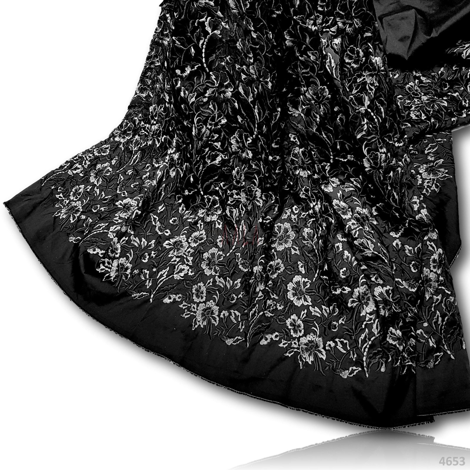 Embroidered Tafetta 44 Inches Dyed Per Metre 