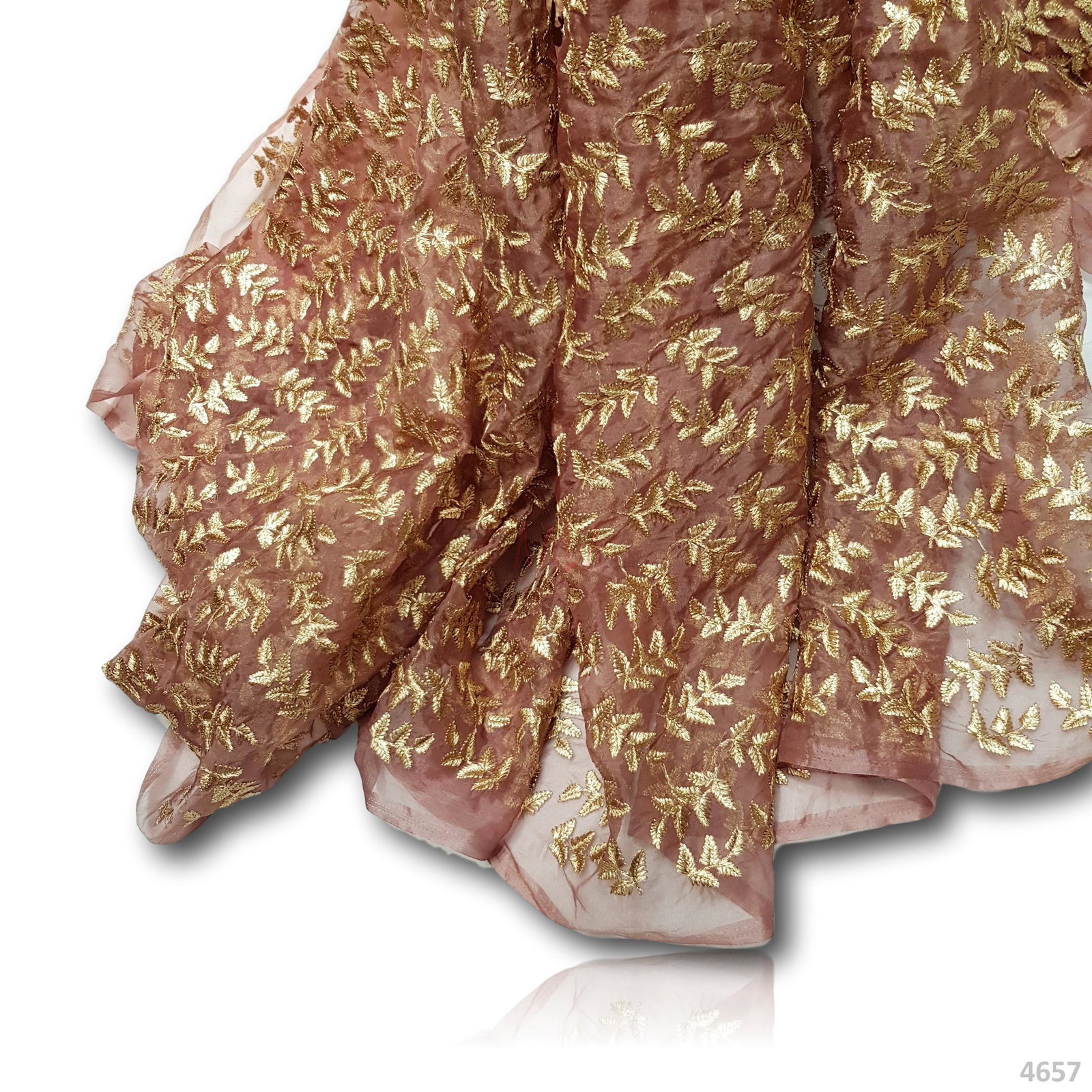 Embroidered Organza 44 Inches Dyed Per Metre 