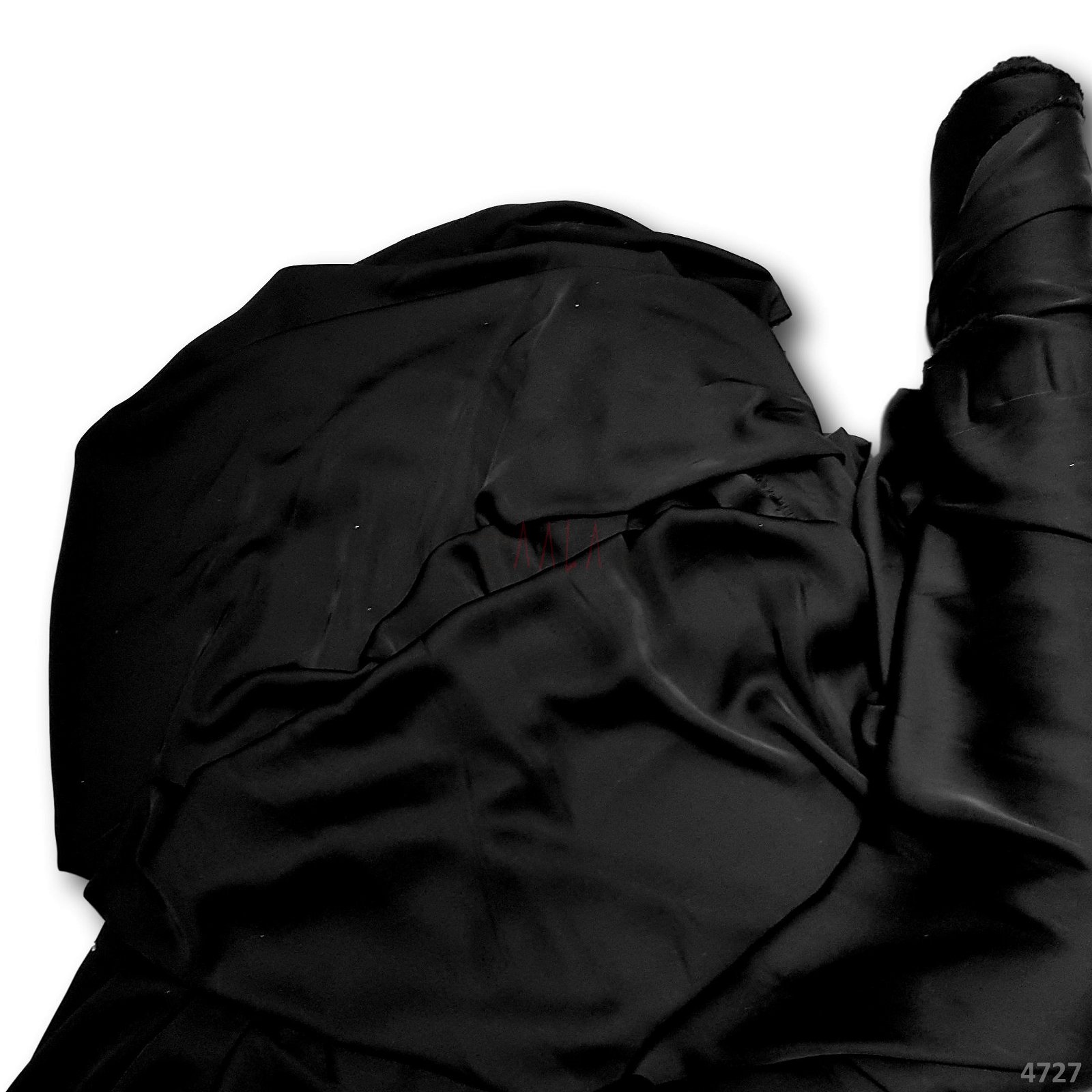 FURSAN Black Niqab Fabric 68 Inches Dyed Per Metre #4727
