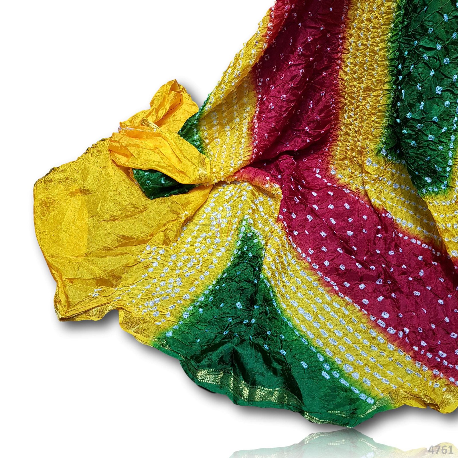 Bandhini Silk Dupatta 36 Inches Dyed 2.50 Metres #4761