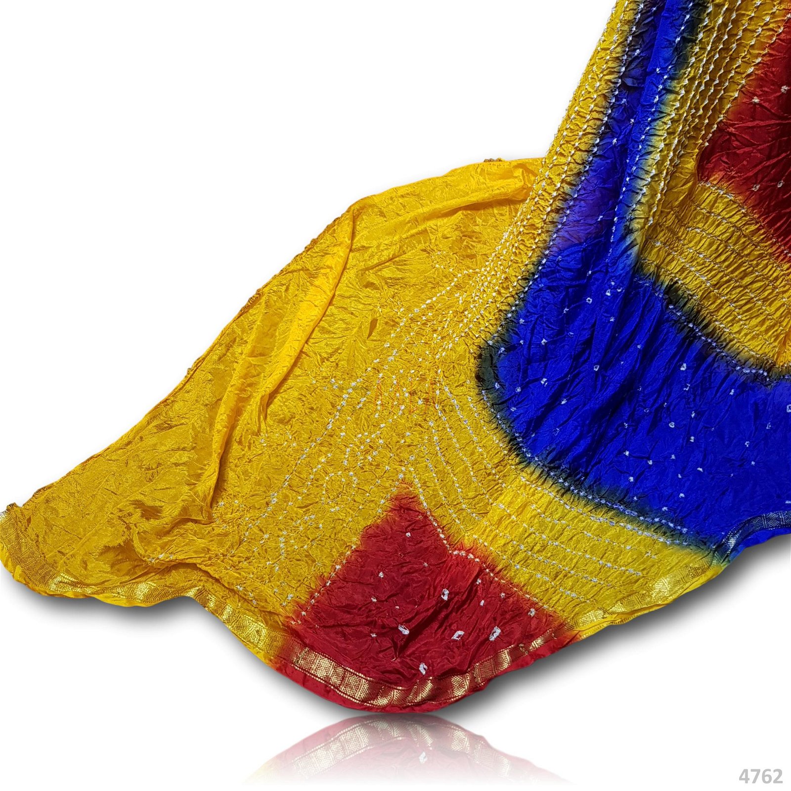 Bandhini Silk Dupatta 36 Inches Dyed 2.50 Metres #4762