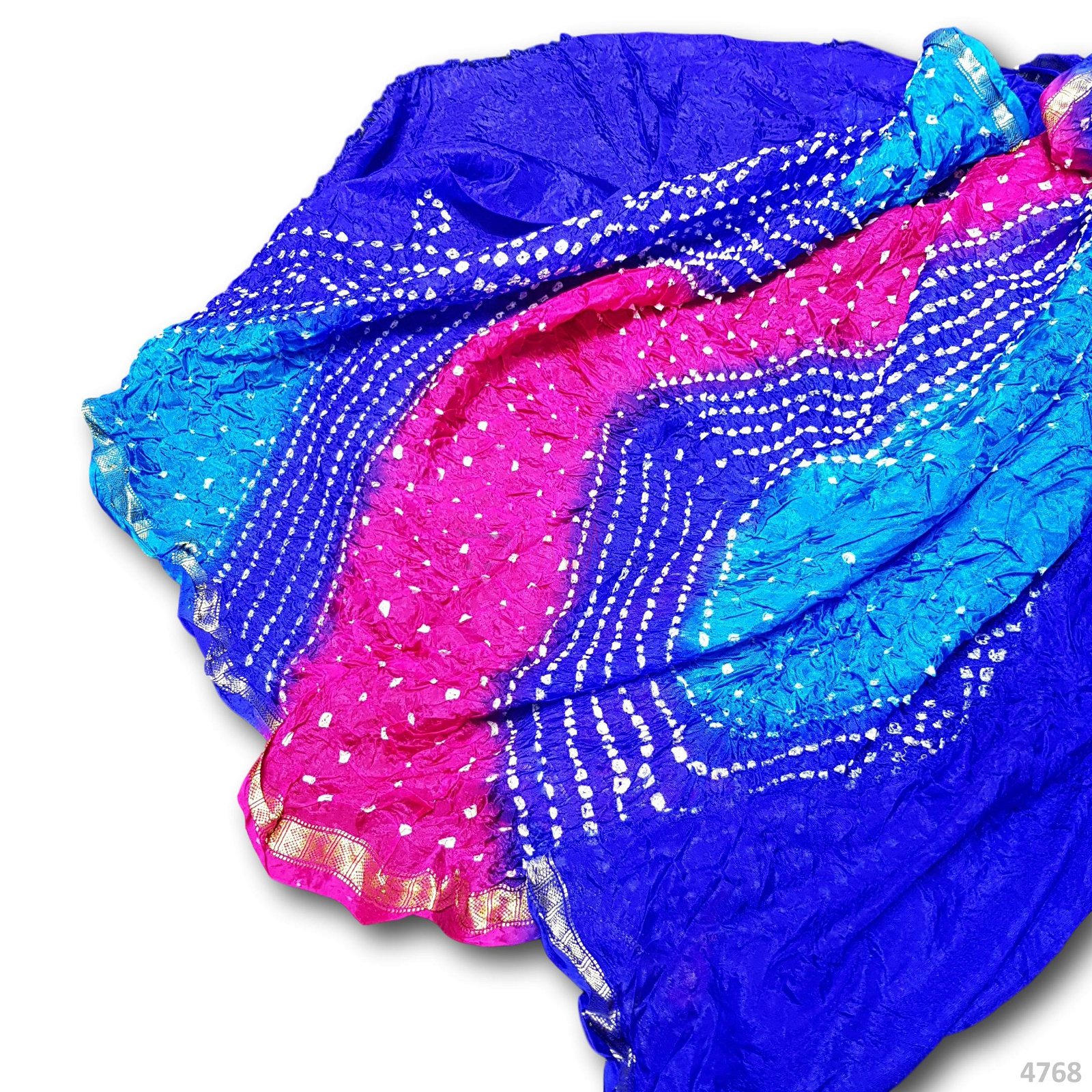 Bandhini Silk Dupatta 36 Inches Dyed 2.50 Metres #4768