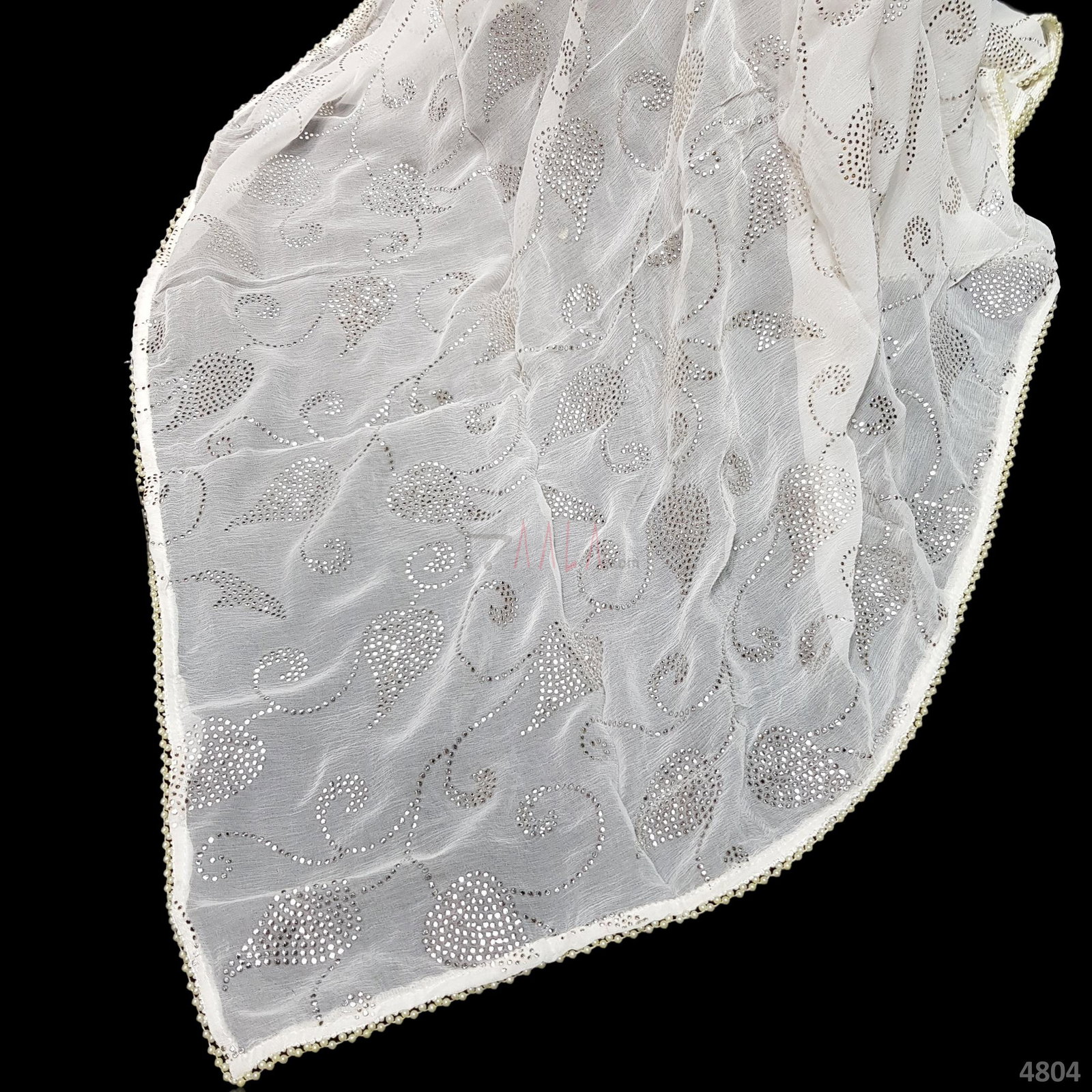 Mukaish Chiffon Dupatta 36 Inches Dyeable 2.50 Metres 
