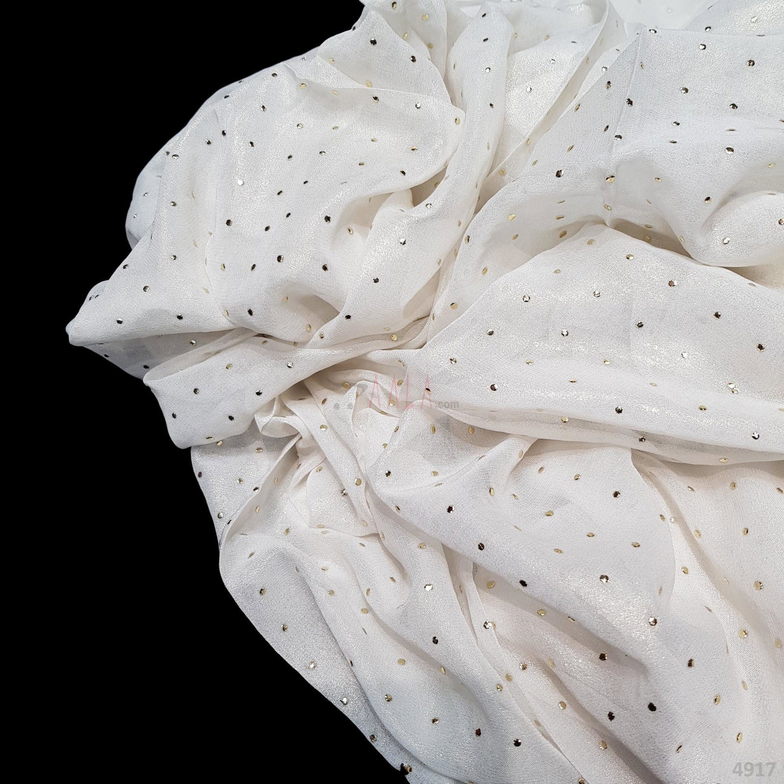 Machine Mukaish Foil Georgette Viscose 44 Inches Dyeable Per Metre 