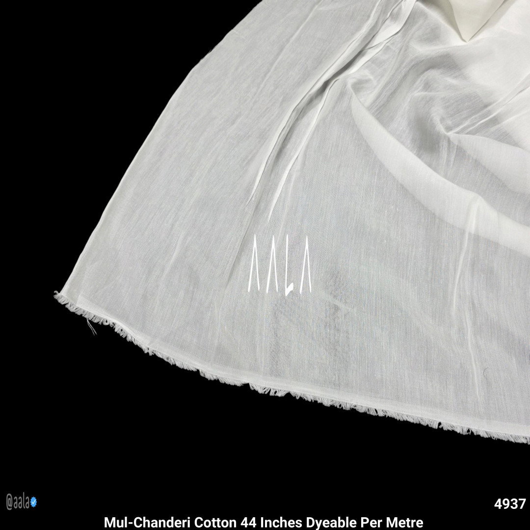 Mul-Chanderi Cotton 44 Inches Dyeable Per Metre 
