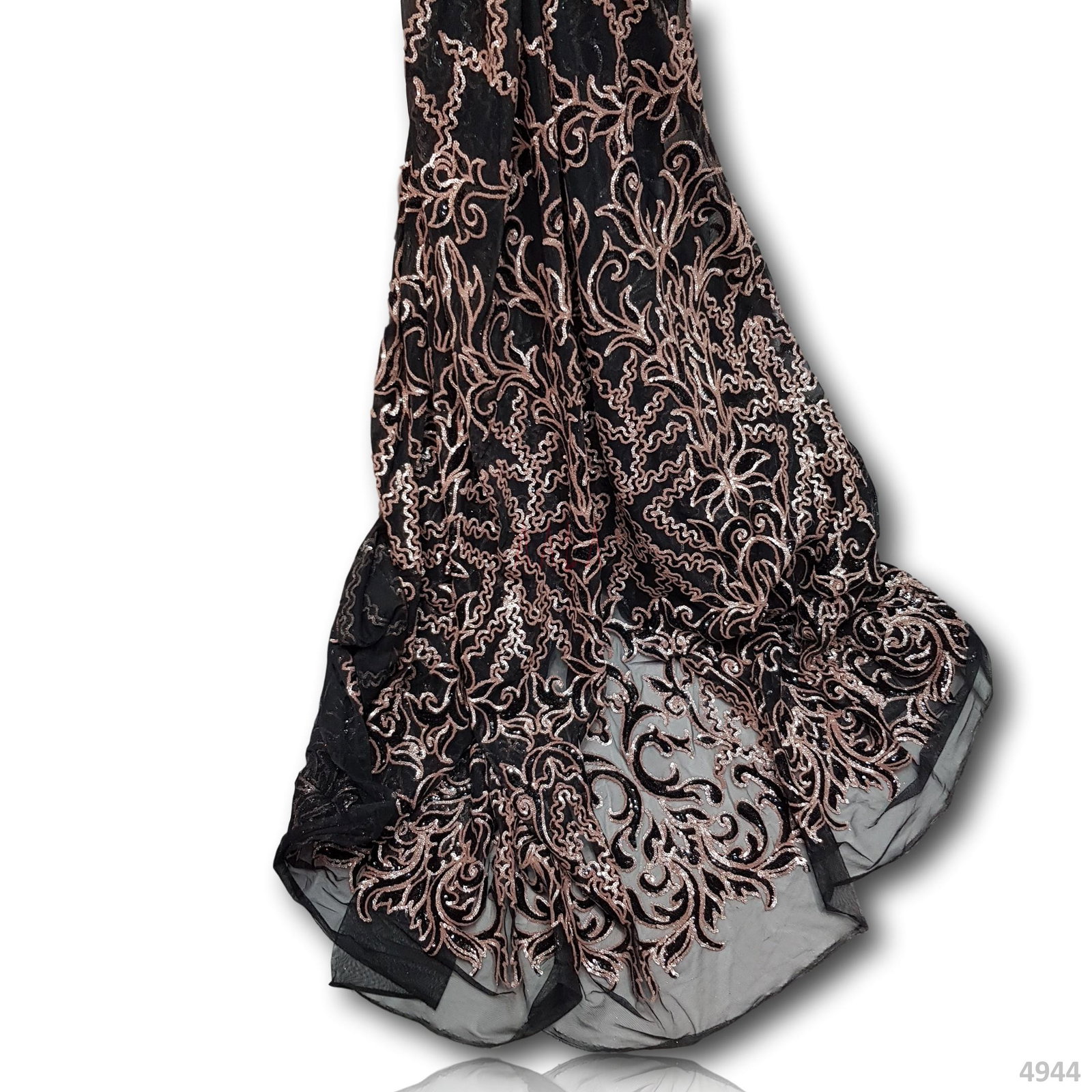 Embriodered Sequins Net 52 Inches Dyed Per Metre 