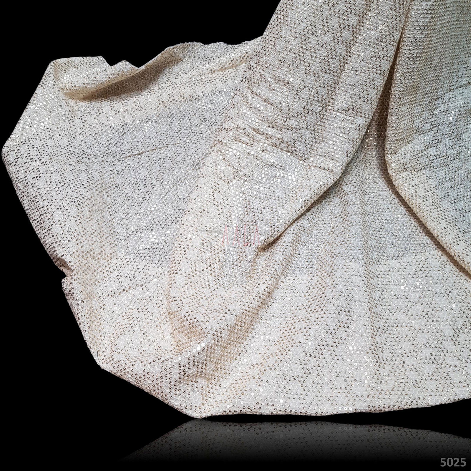 Sequins Cotton 44 Inches Dyeable Per Metre 