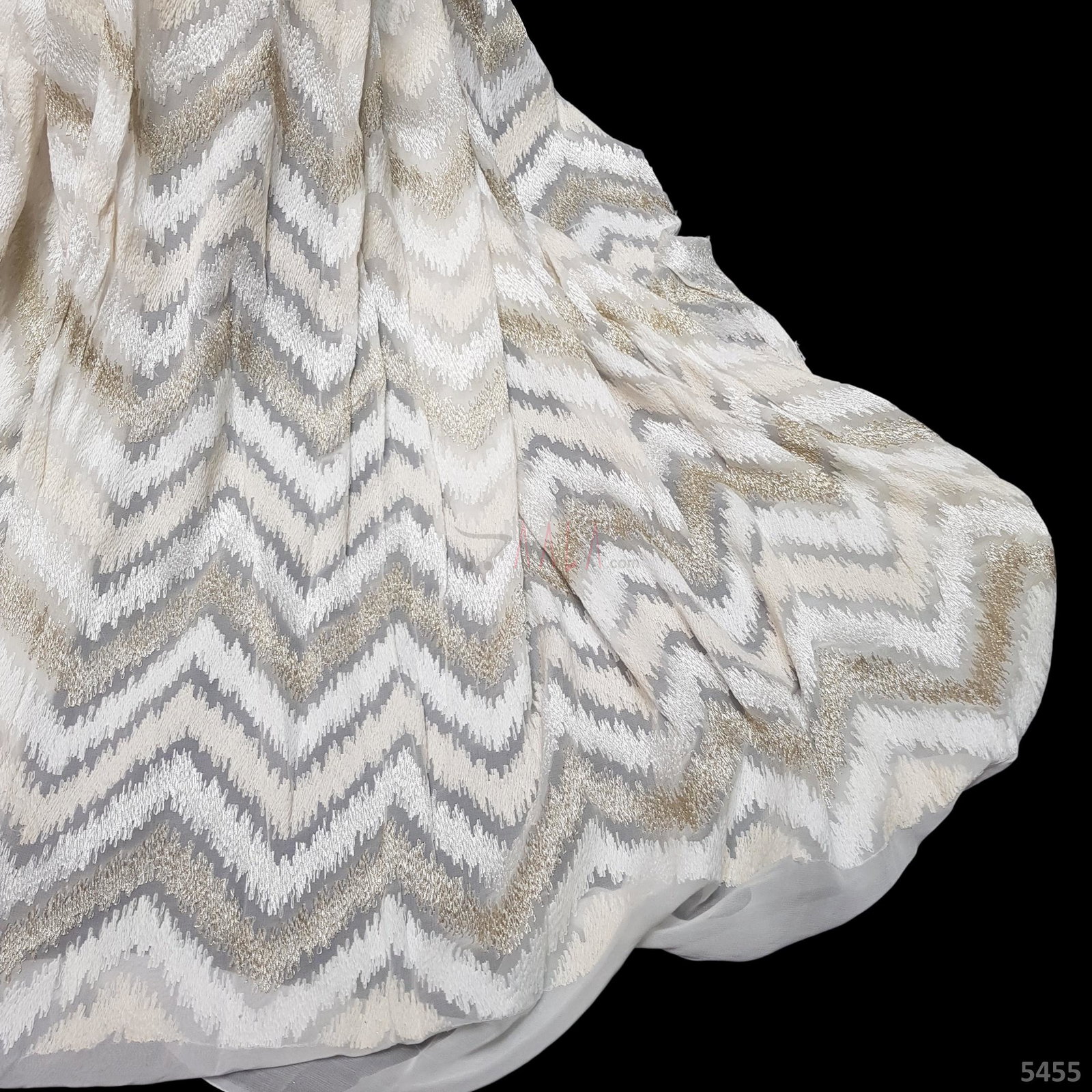 Embroidered Georgette 44 Inches Dyeable Per Metre 