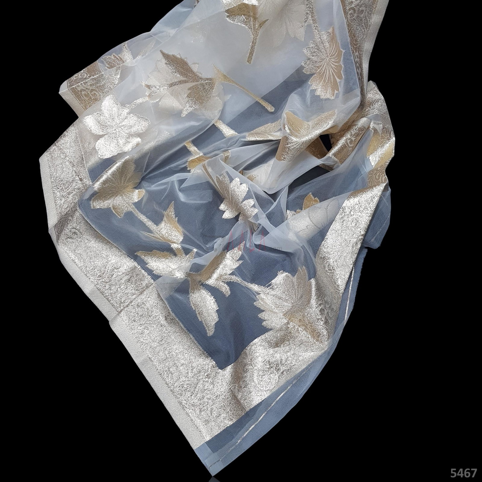 Banarsi Organza Dupatta 42 Inches Dyeable 2.50 Metres 