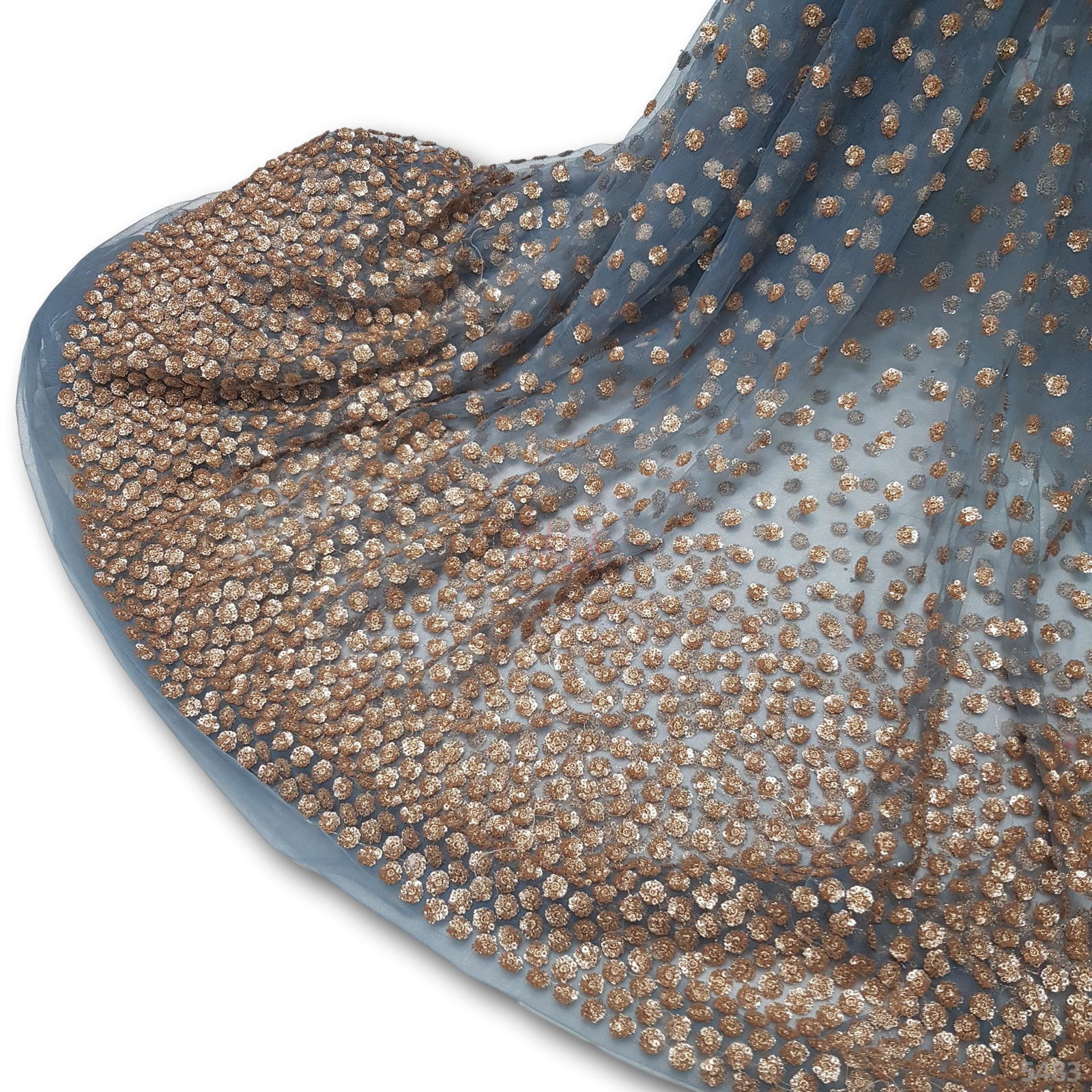 Embroidered Net 44 Inches Dyed Per Metre 