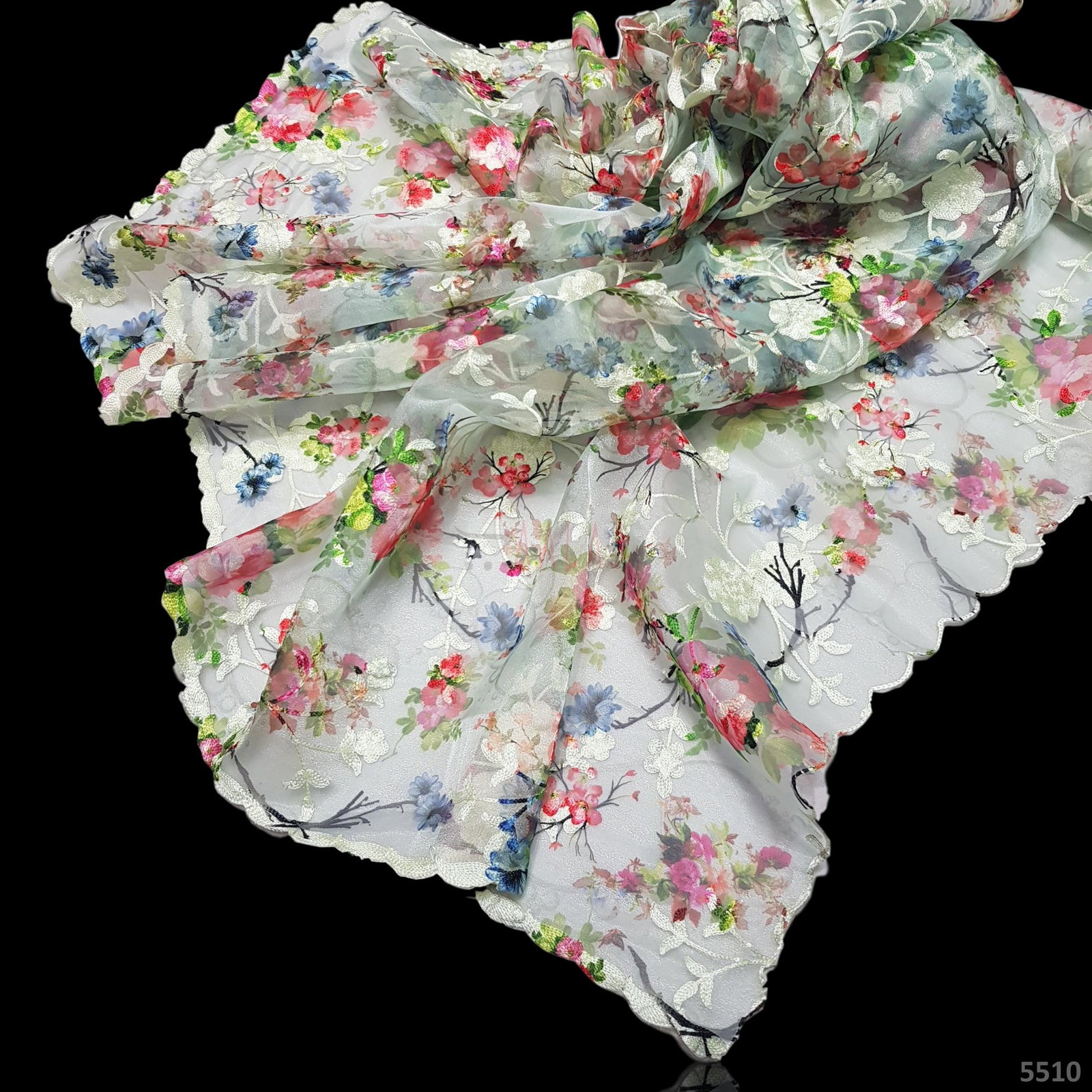 Digital Print Organza Dupatta 42 Inches 2.50 Metres 