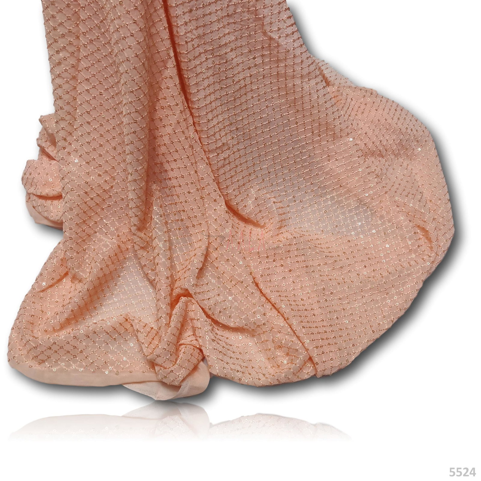 Sequins Georgette 44 Inches Dyed Per Metre 