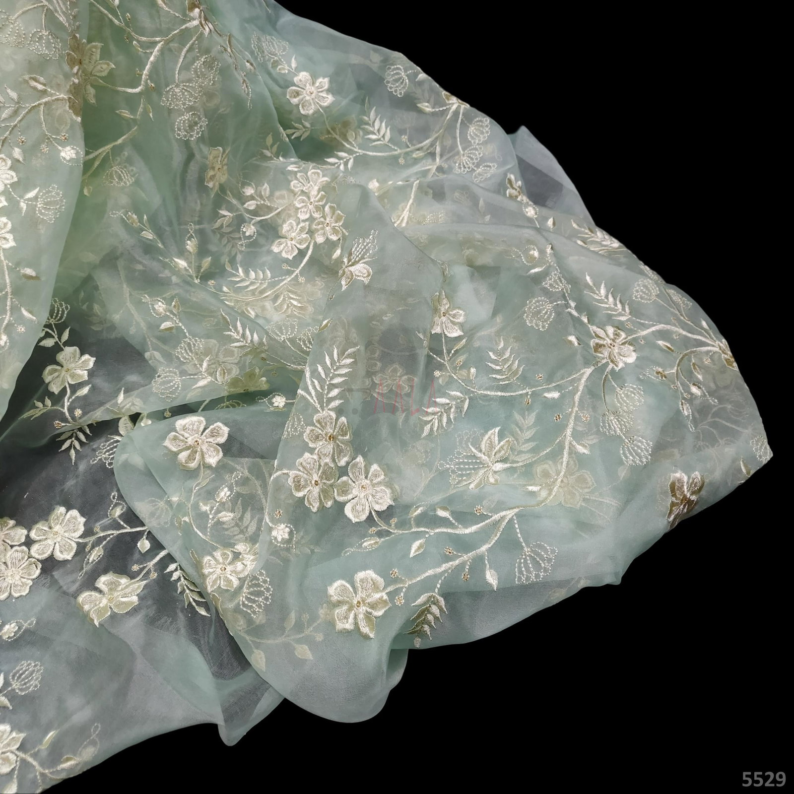 Embriodered Organza 44 Inches Dyed Per Metre 