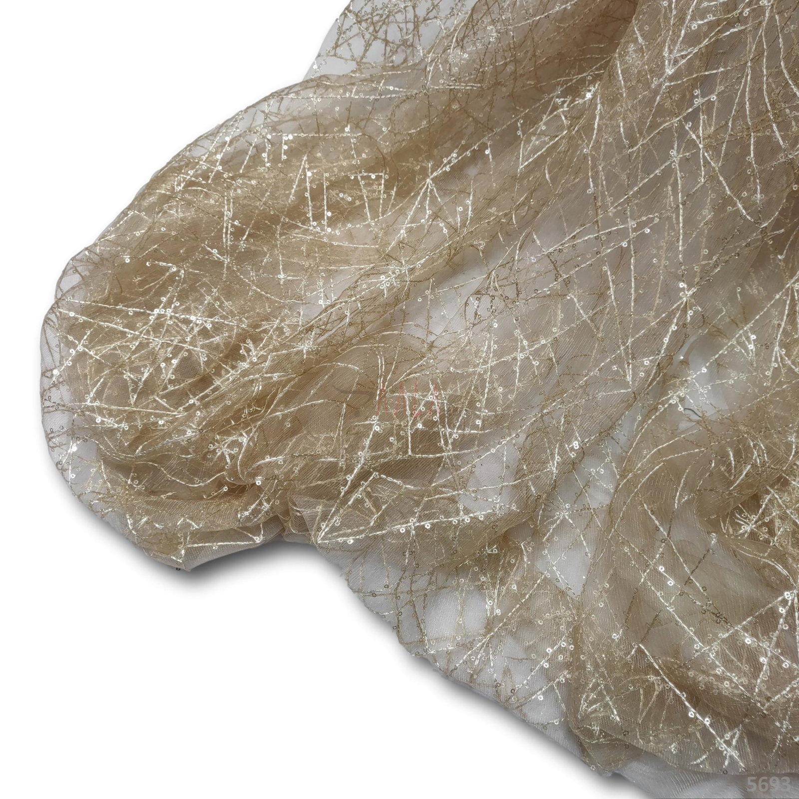 Embroidered Net 52+ Inches Dyed Per Metre 