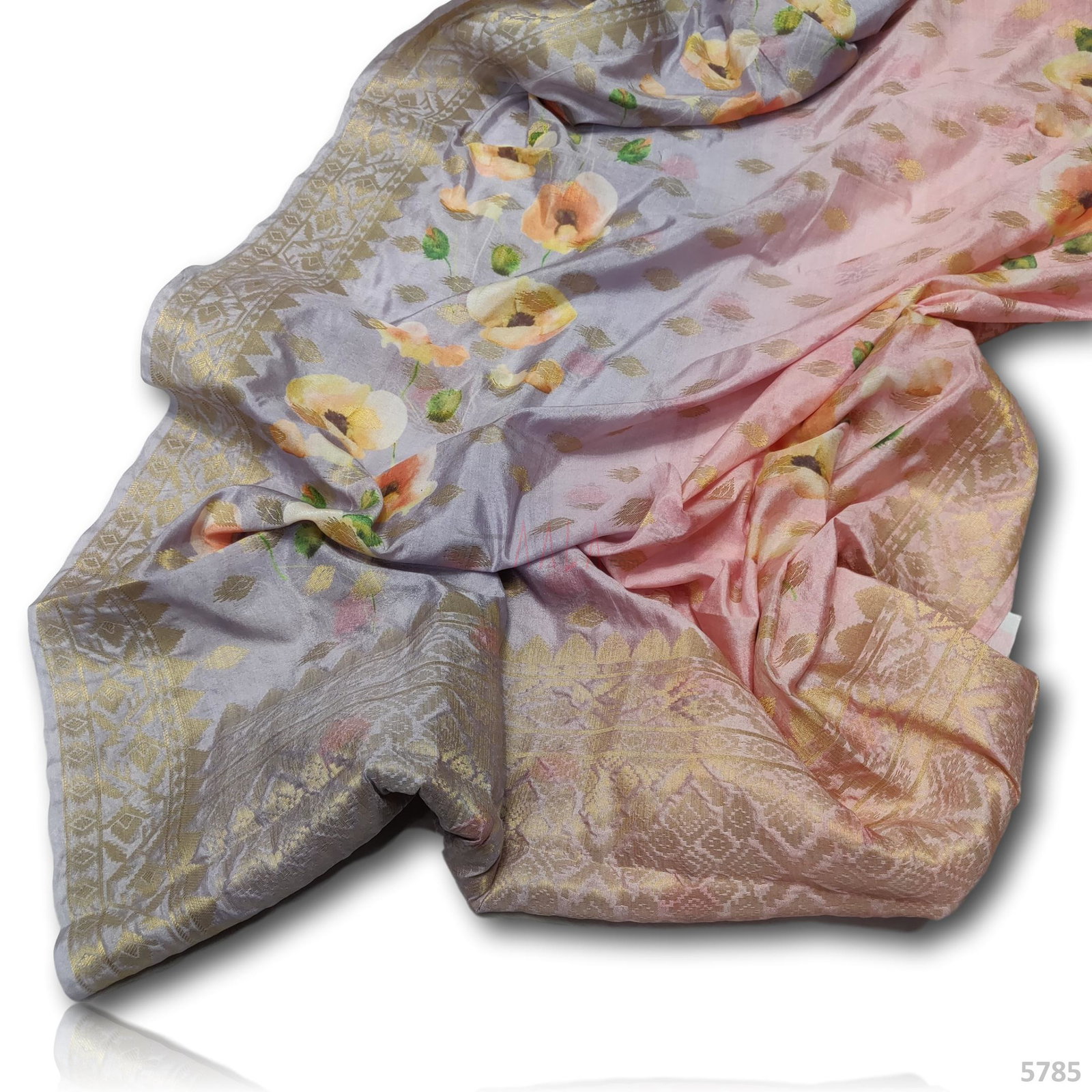 Banarsi Georgette Dupatta 42 Inches Dyed 2.25 Metres 