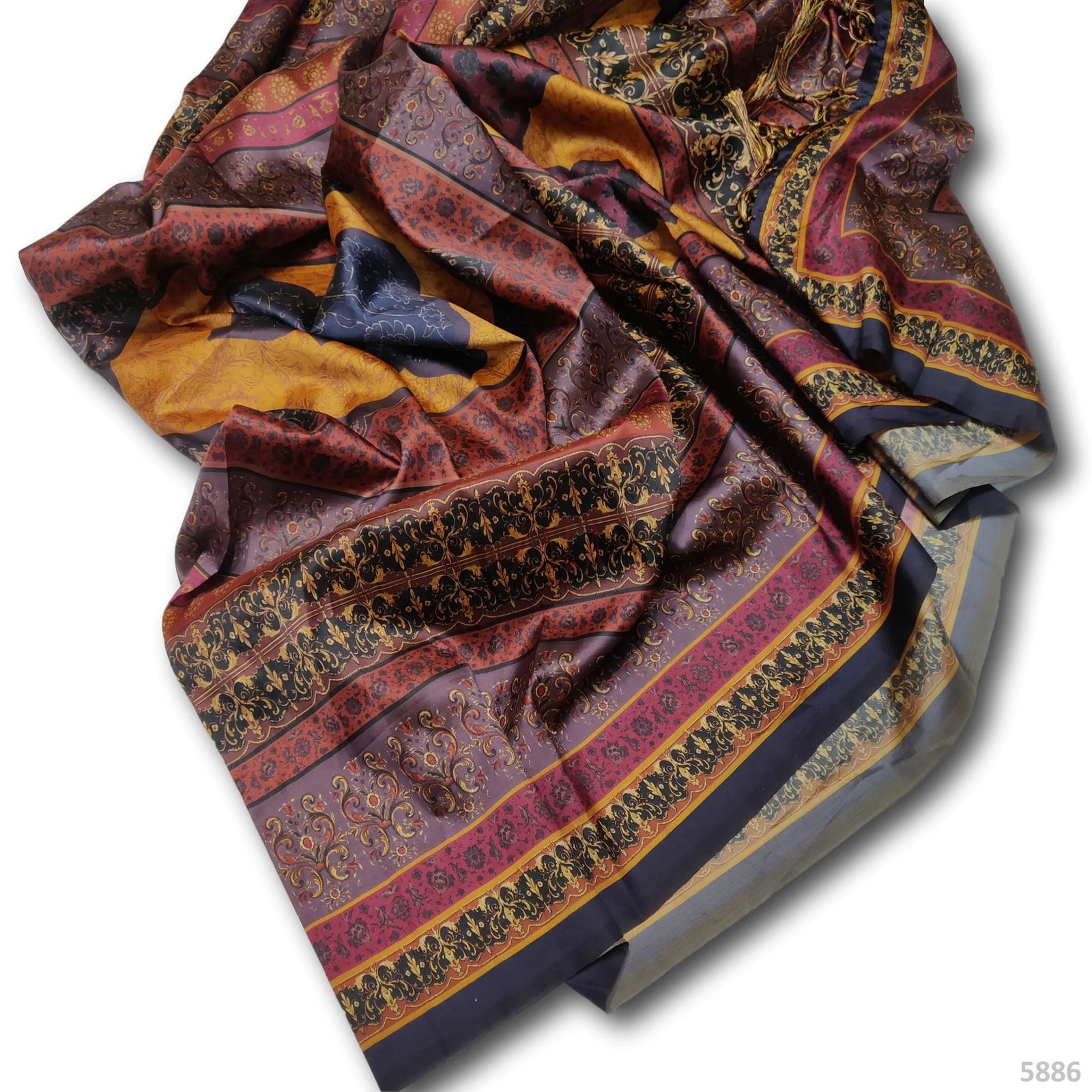 Printed Bamboo Silk Dupatta 42 Inches 2.25 Metres #5886