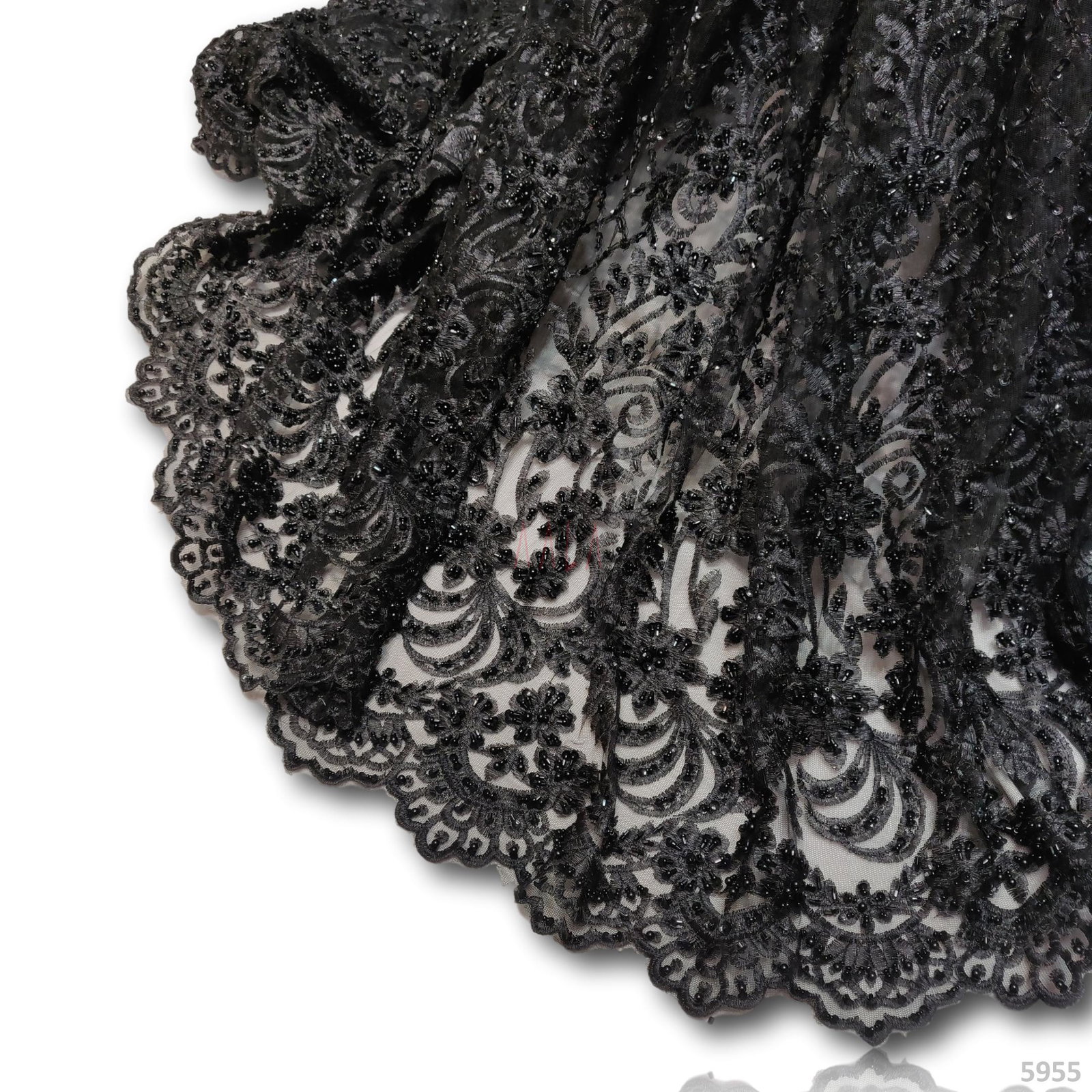 Embrioidered Tulle Net 52 Inches Dyed Per Metre 