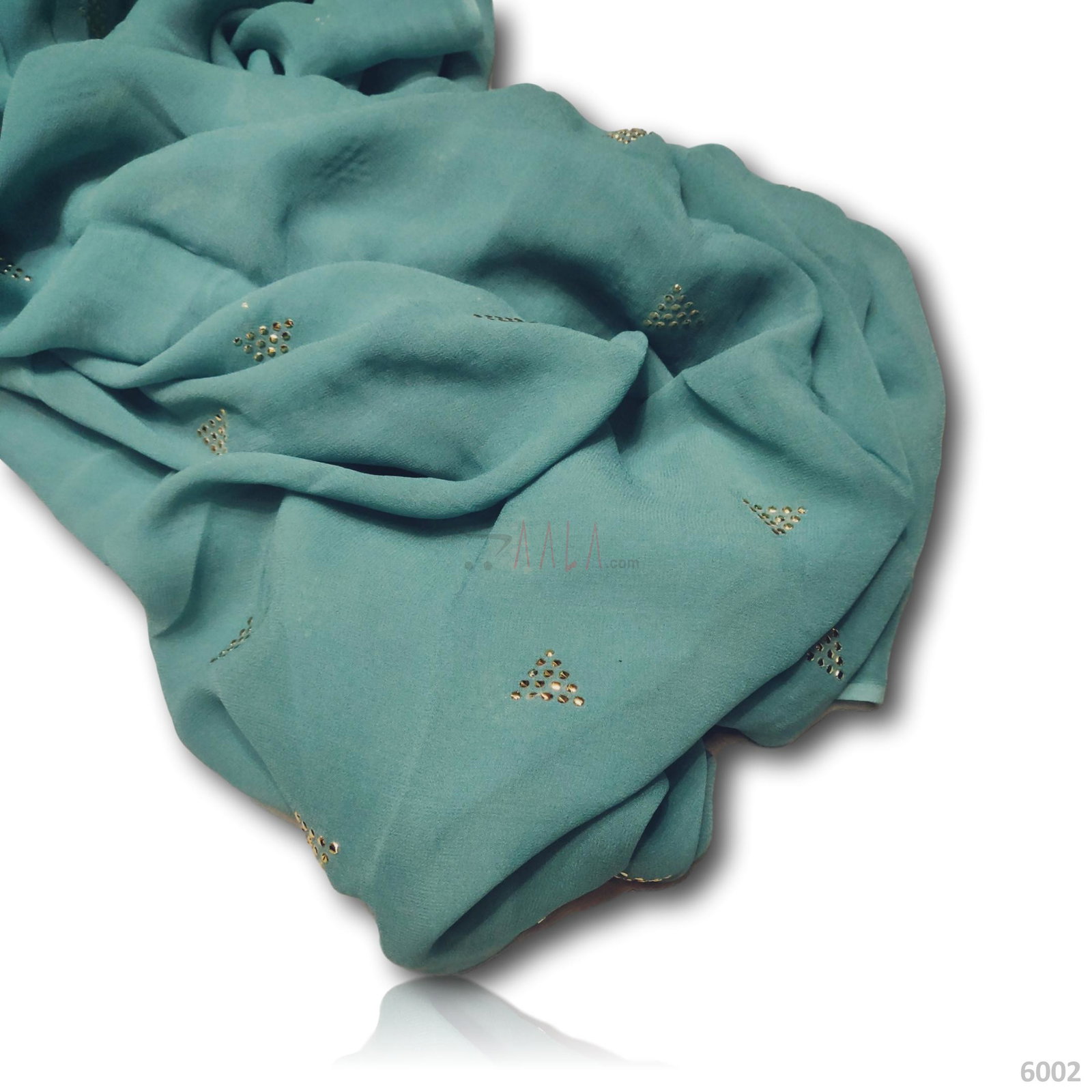 Machine Mukaish Georgette 44 Inches Dyed Per Metre 