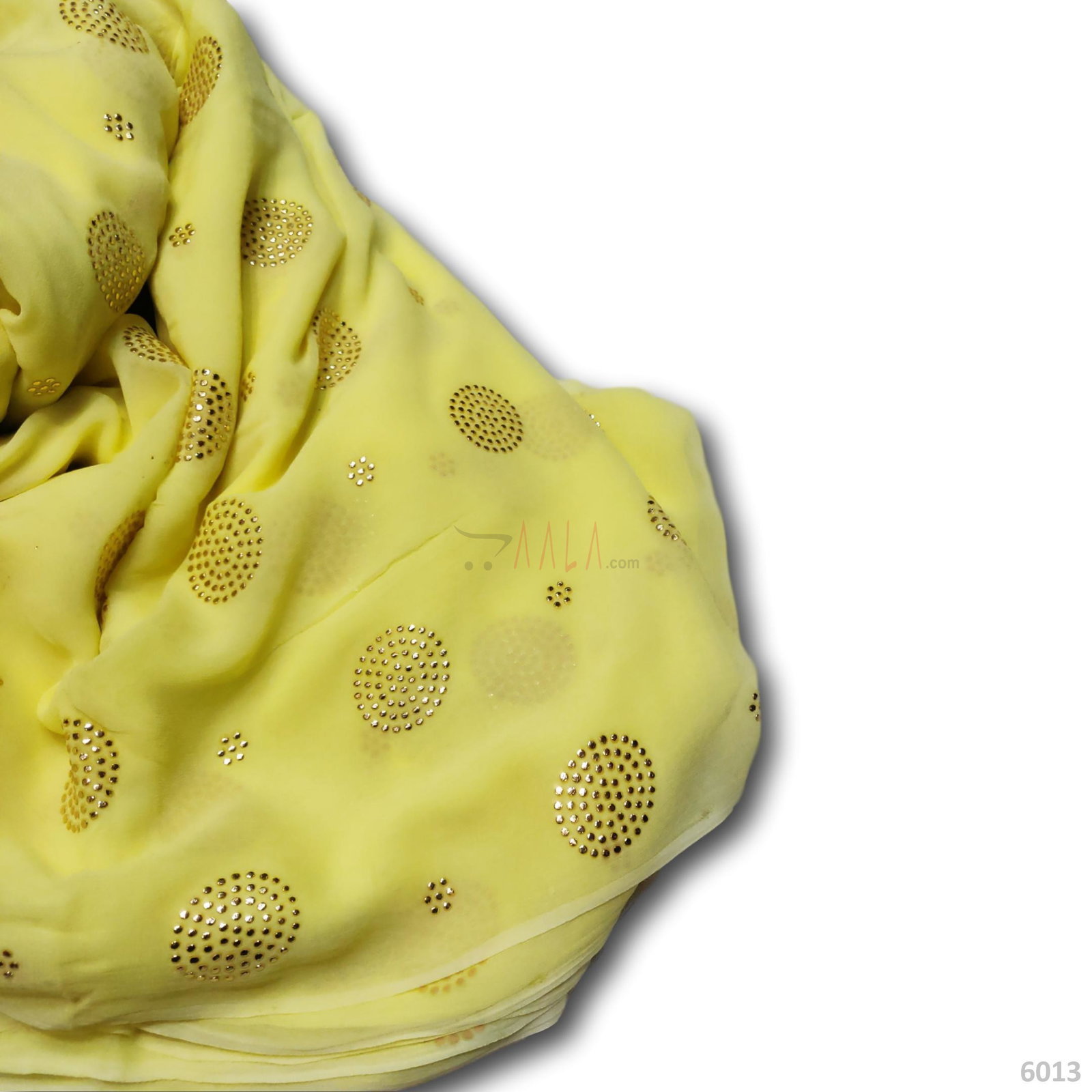 Machine Mukaish Georgette 44 Inches Dyed Per Metre 