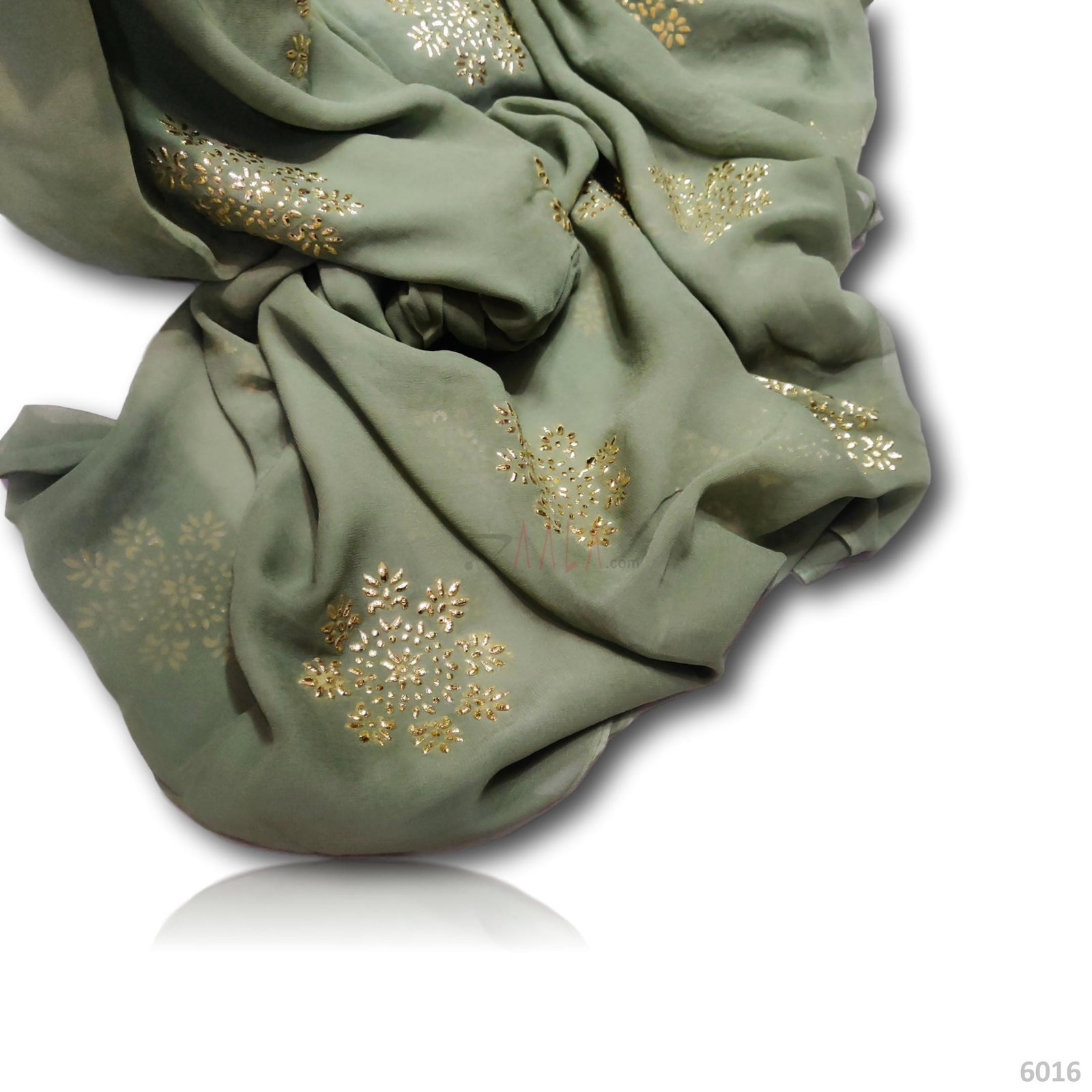 Machine Mukaish Georgette 44 Inches Dyed Per Metre 