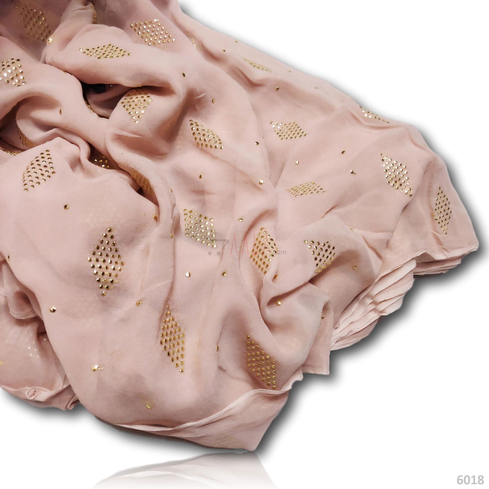Machine Mukaish Georgette 44 Inches Dyed Per Metre #6018