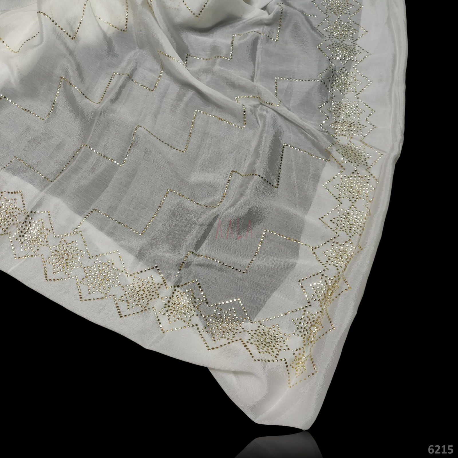 Mukaish Chinon Dupatta 42 Inches Dyeable 2.25 Metres #6215