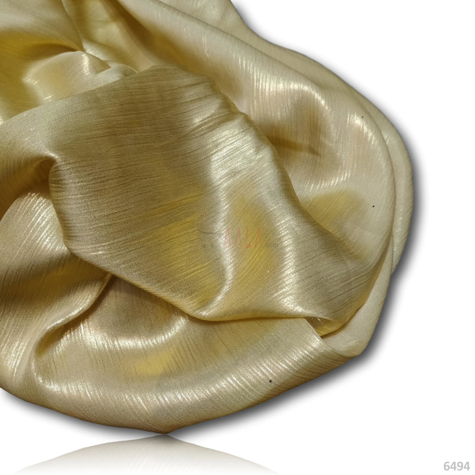 Crush-Foil Chiffon Blend 44-Inches GOLD Per-Metre 