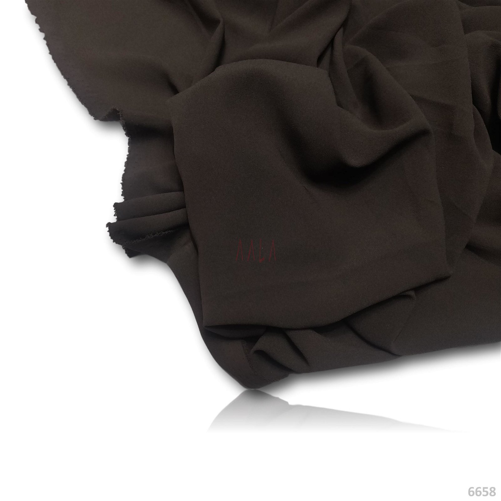 Double Double-Georgette Poly-ester 44-Inches BROWN Per-Metre #6658