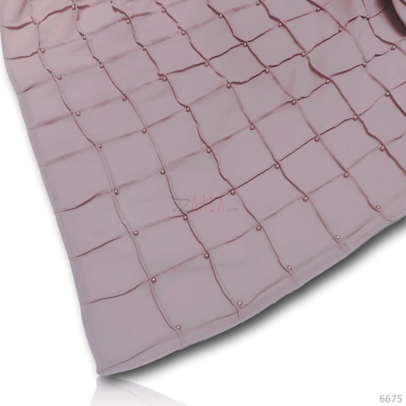 Pearl-Square Double-Georgette Poly-ester 44-Inches PINK 2.50-Metres #6675
