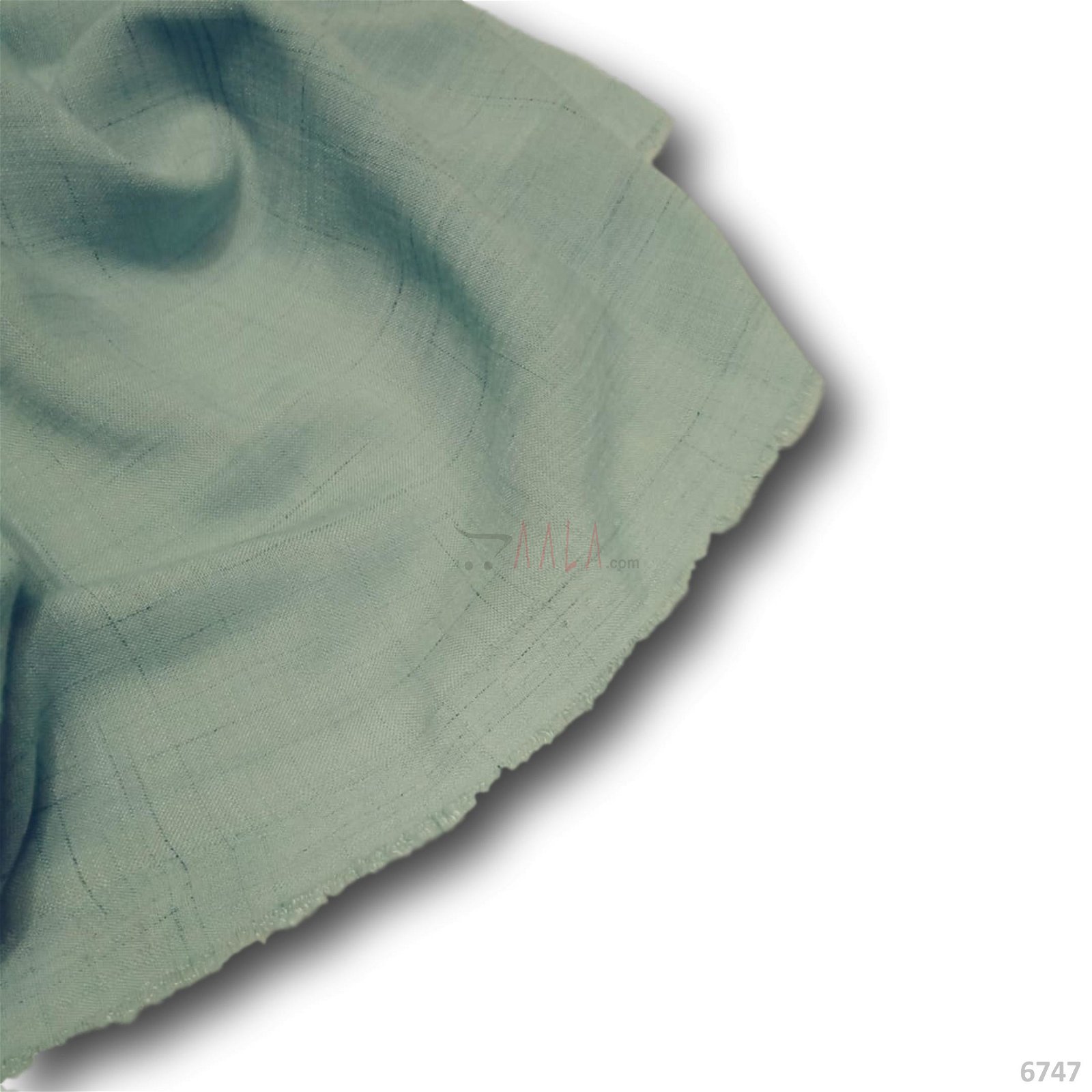 Linen Georgette Poly-ester 58-Inches GREEN Per-Metre #6747