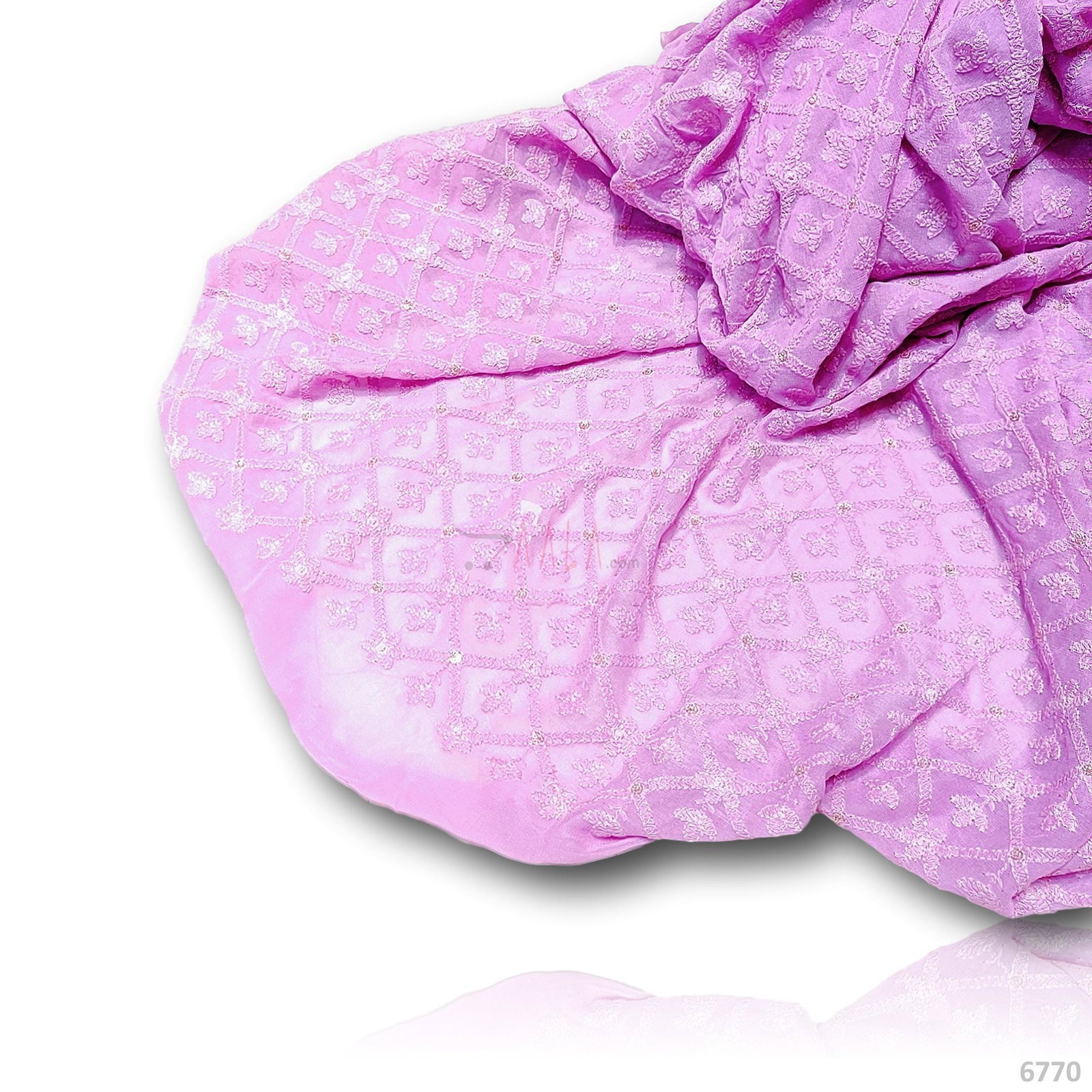 Chicken-Kari Georgette Viscose 48-Inches PINK Per-Metre 