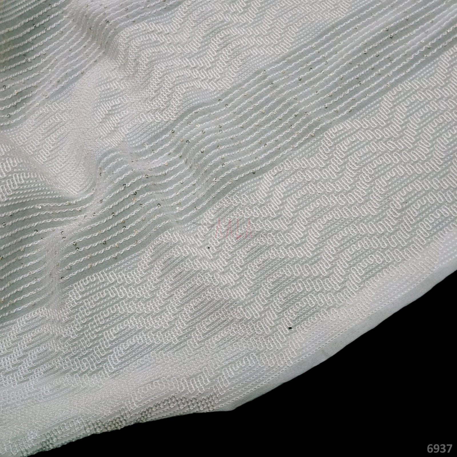 Embroidered Georgette Viscose 44-Inches DYEABLE Per-Metre 
