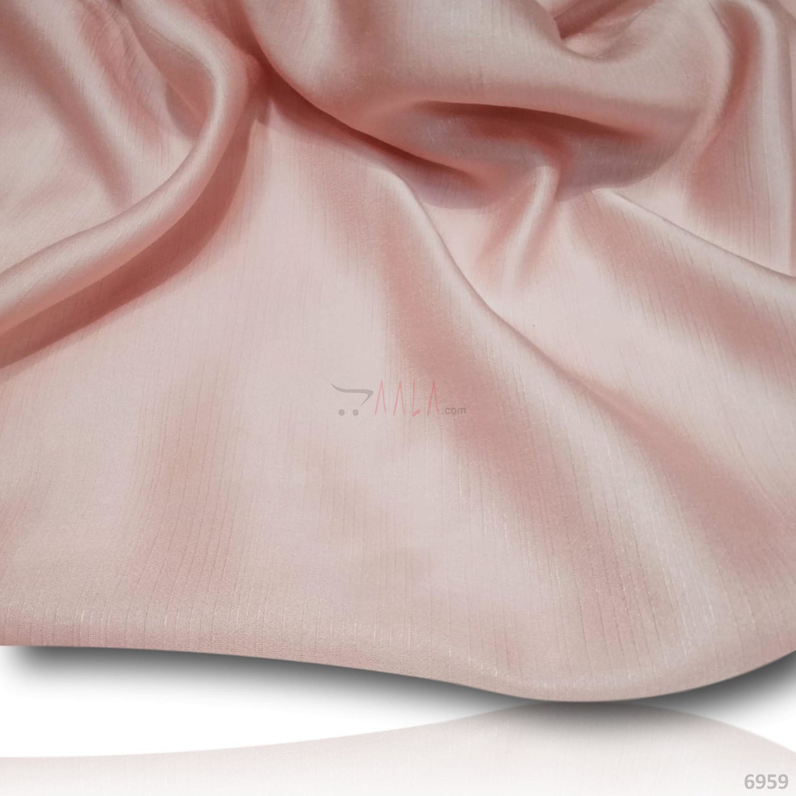 Crunchy Silk Poly-ester 44-Inches PINK Per-Metre #6959