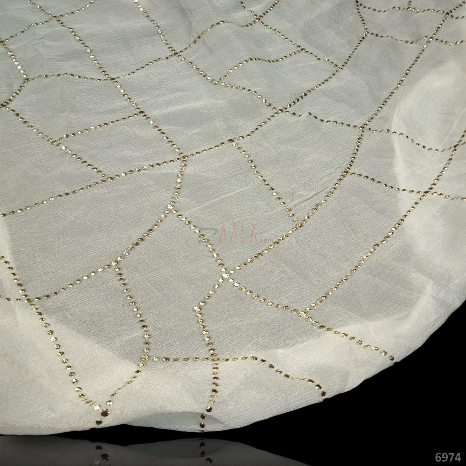 Mukaish Chinon Viscose 44-Inches DYEABLE Per-Metre 