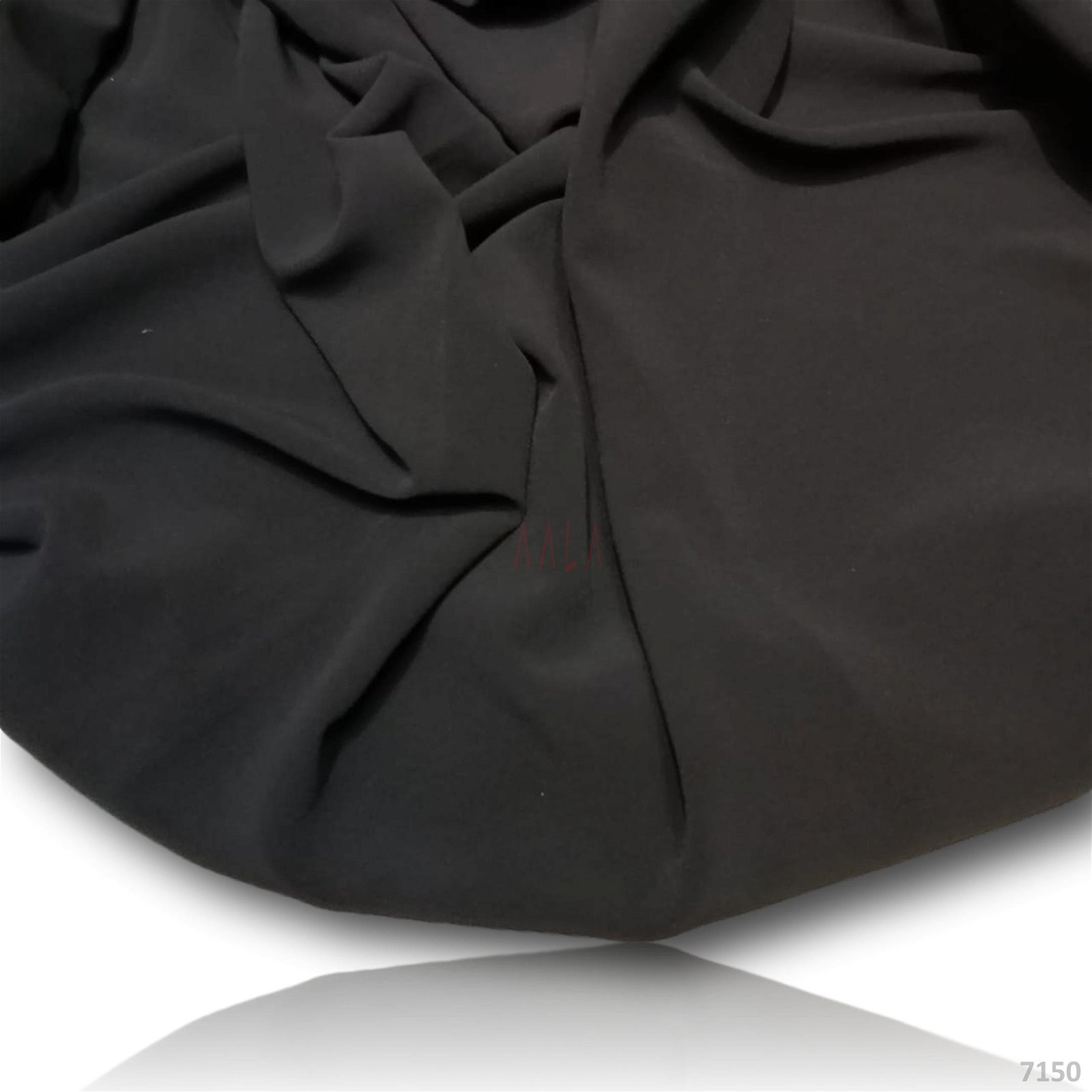 Kinza Double-Georgette Poly-ester 58-Inches BLACK Per-Metre #7150