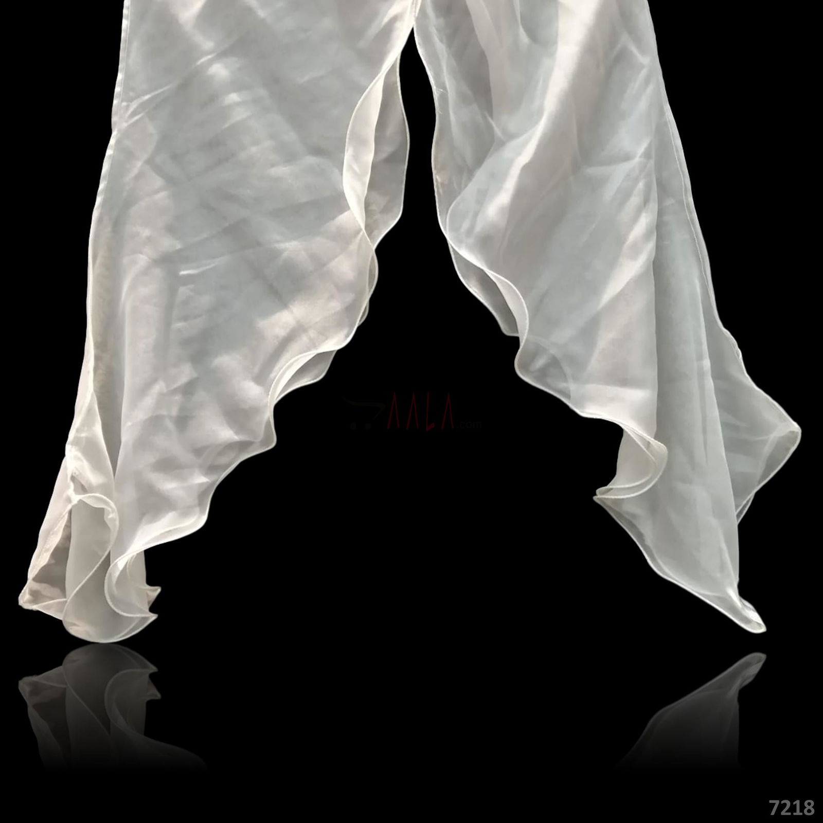 Frill Organza Nylon Dupatta-20-Inches DYEABLE 2.25-Metres #7218