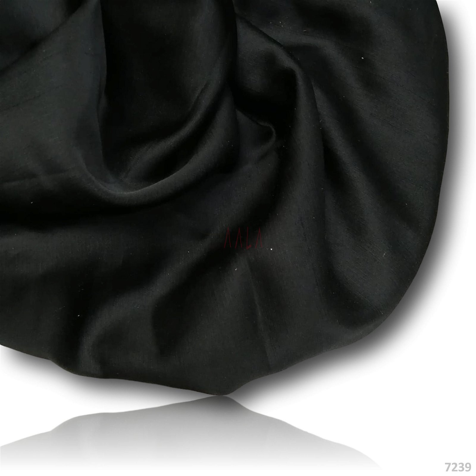 Crunchy Silk Poly-ester 44-Inches BLACK Per-Metre #7239