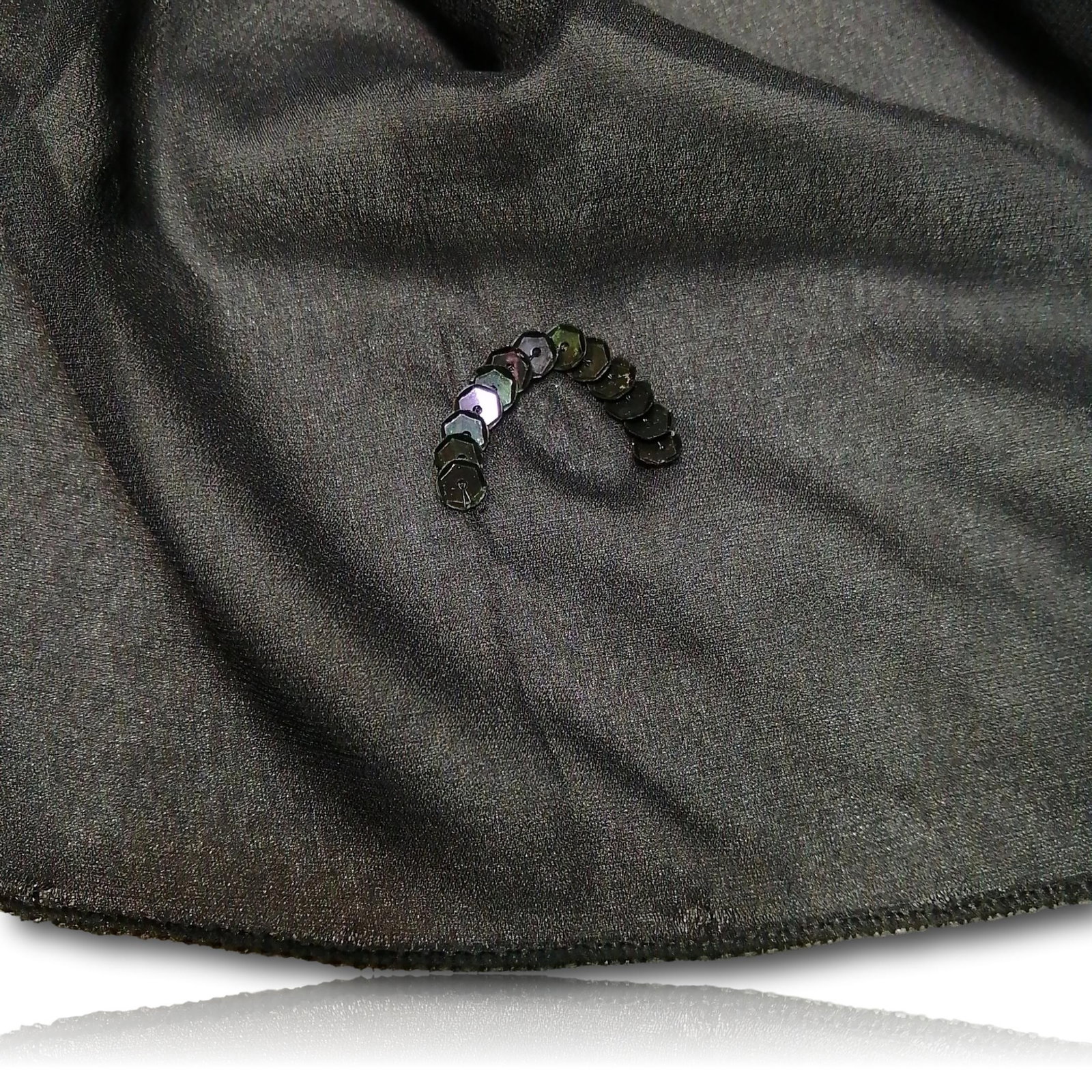 Designer Chinon Nylon Dupatta-32-Inches BLACK 2.25-Metres 