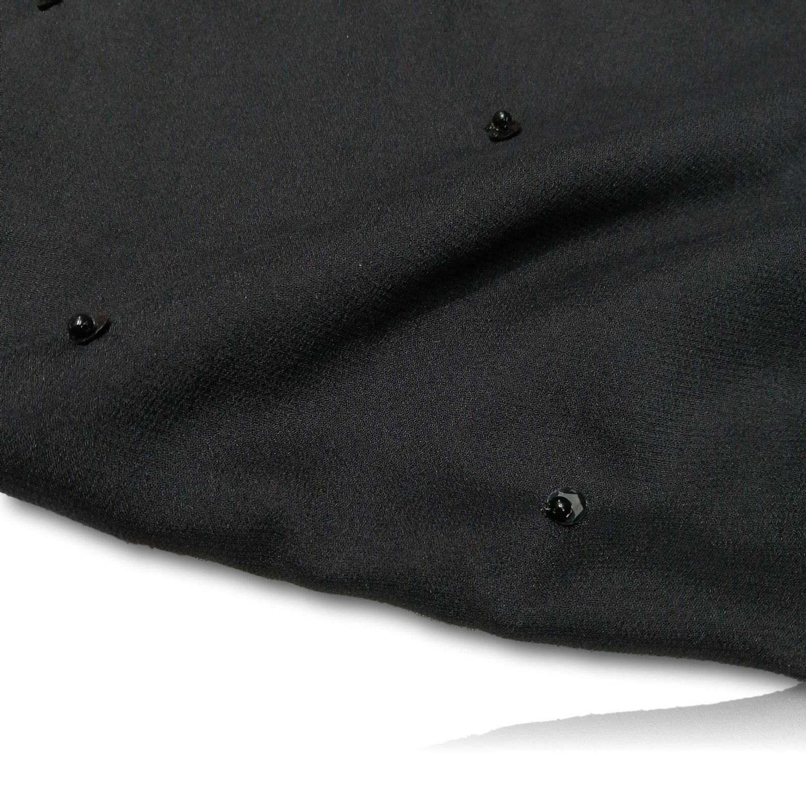 Designer Chinon Nylon Dupatta-32-Inches BLACK 2.25-Metres 
