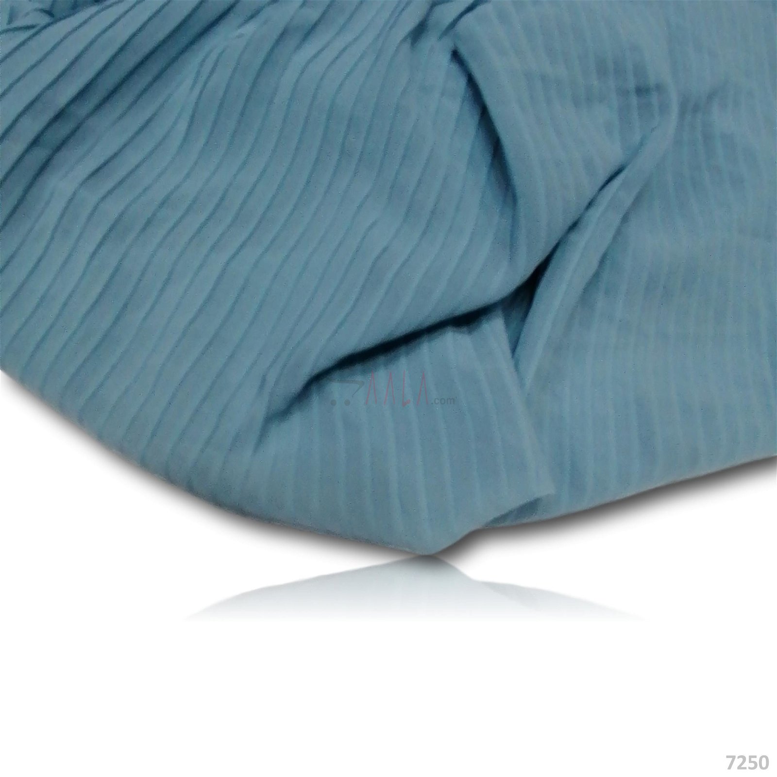 Pleated Georgette Poly-ester 44-Inches BLUE Per-Metre #7250