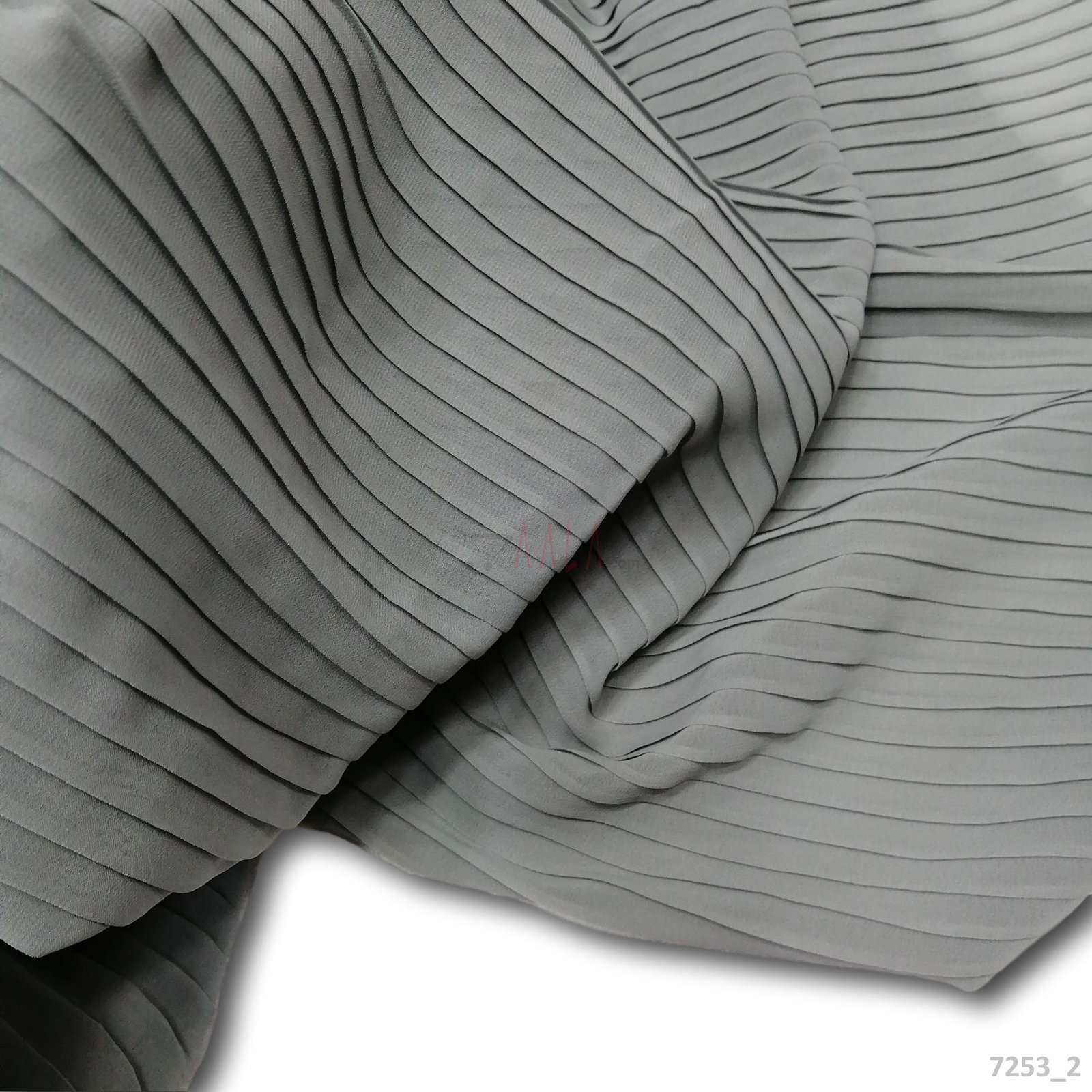 Pleated Georgette Blend 44-Inches GREY Per-Metre 