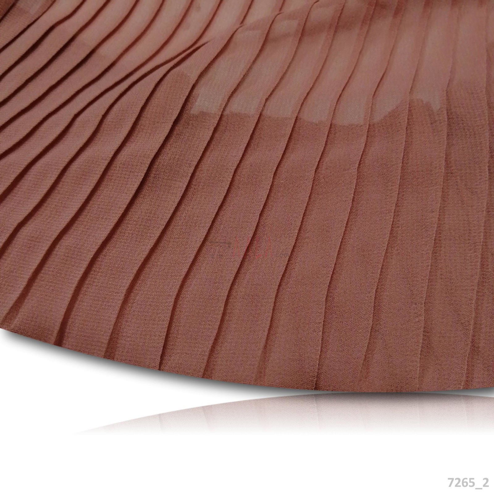 Pleated Georgette Blend 44-Inches TOMATO Per-Metre 