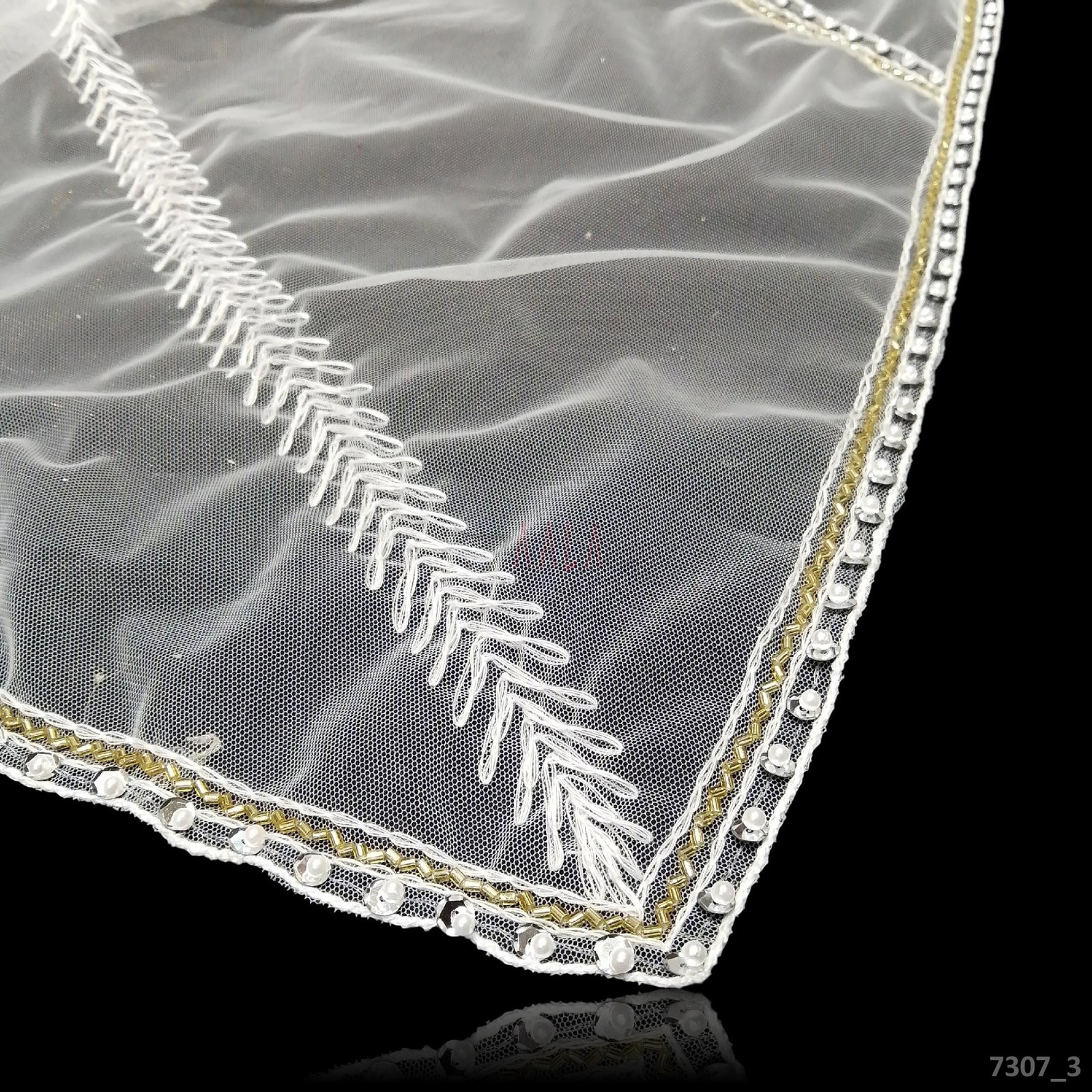 Designer Net Nylon Dupatta-40-Inches DYEABLE 2.25-Metres 