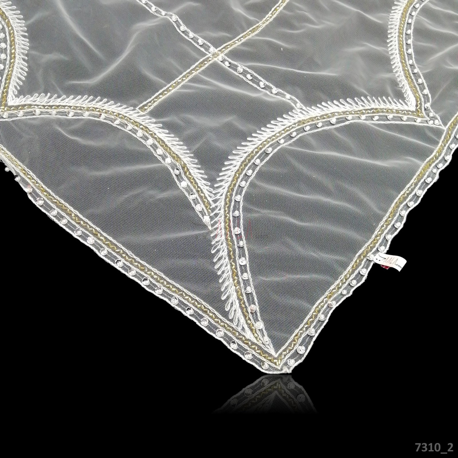 Designer Net Nylon Dupatta-40-Inches DYEABLE 2.25-Metres 