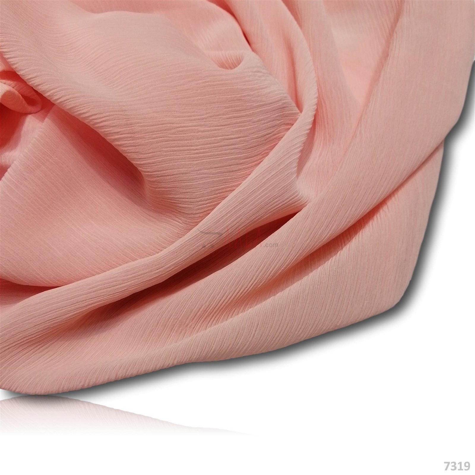 Wrinkle Chiffon Poly-ester 58-Inches PEACH Per-Metre #7319