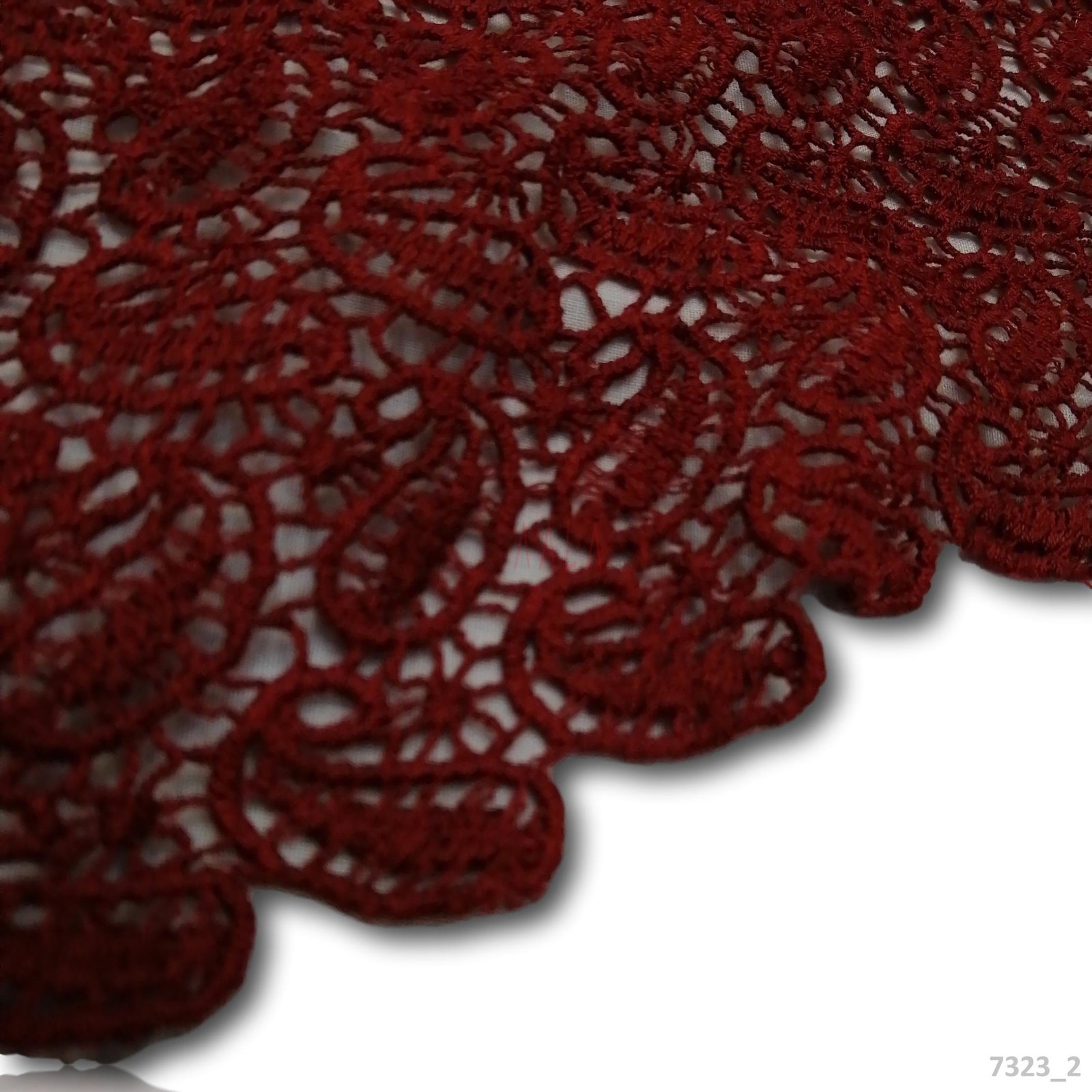 Cut-Work GPO Cotton 44-Inches MAROON Per-Metre 