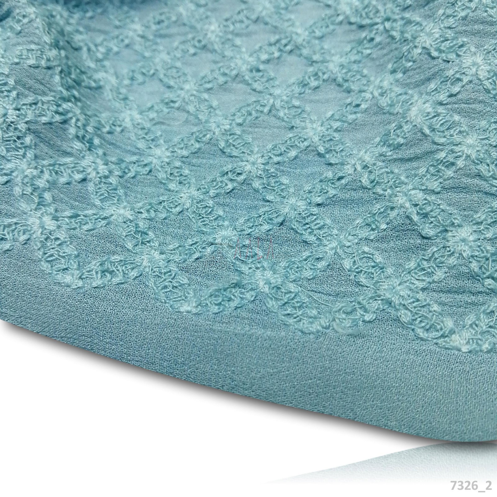 Lucknowi Georgette Viscose 44-Inches GREEN Per-Metre 